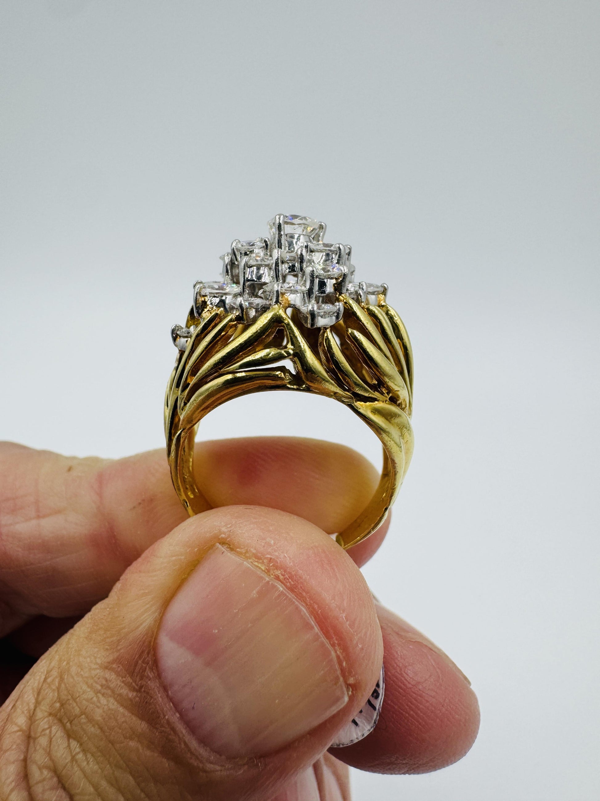 Kurt Wayne 18k gold Diamond Cluster Ring