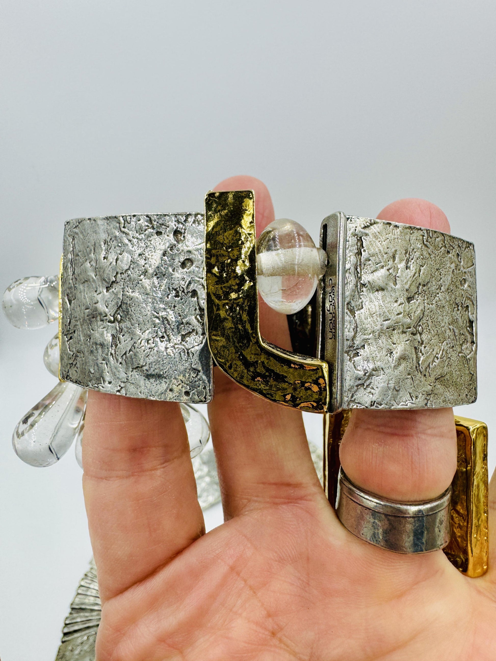 Anne Marie Chagon Parure Brutalist Set Bracelet Neckkace Ring