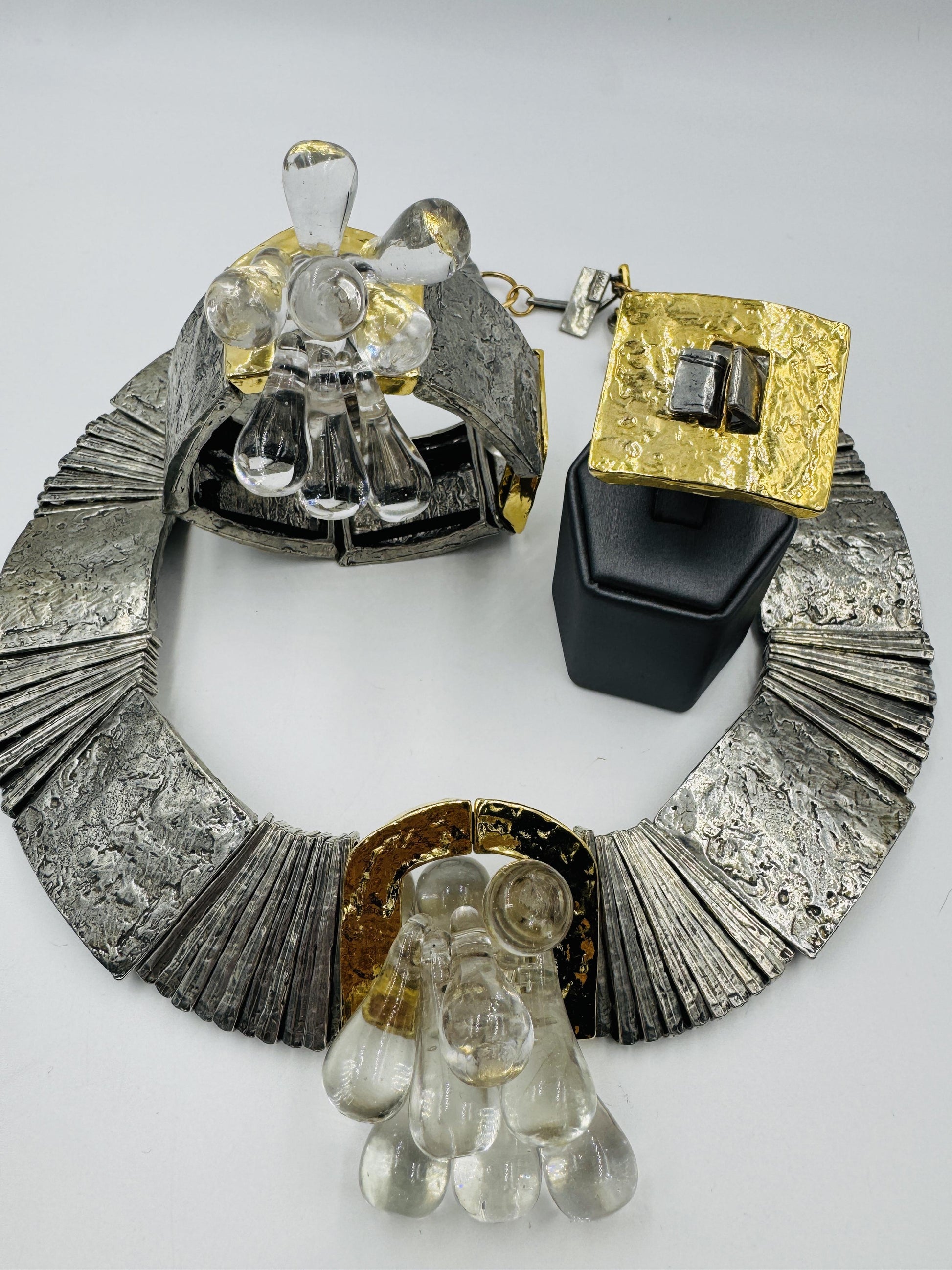 Anne Marie Chagon Parure Brutalist Set Bracelet Neckkace Ring