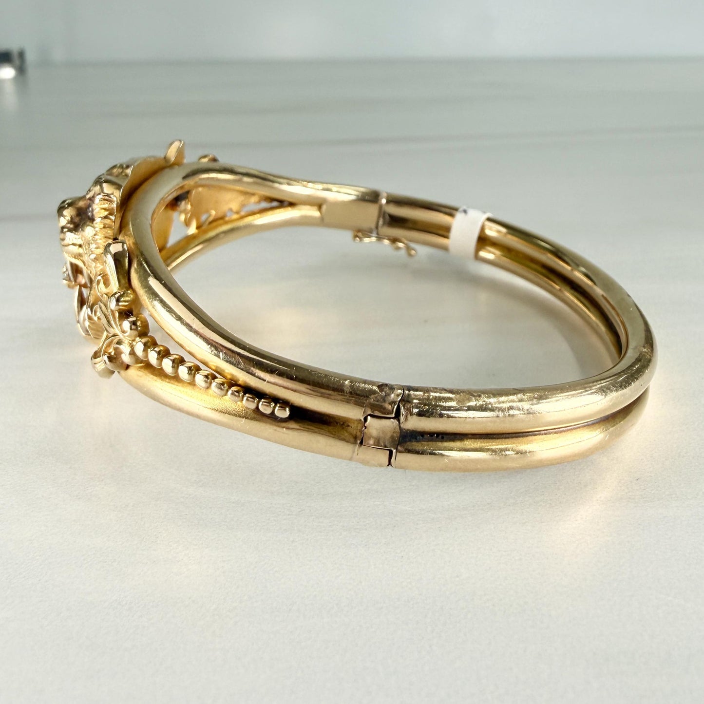 Antique 1905 Art Nouveau Griffin Bracelet 14k Yellow Gold