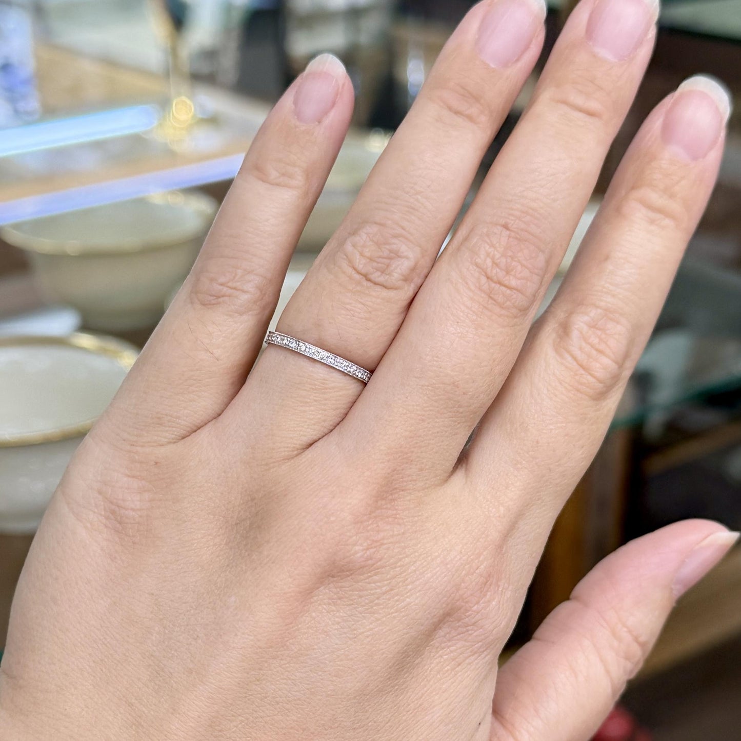 Diamond Eternity Band Ring Platinum