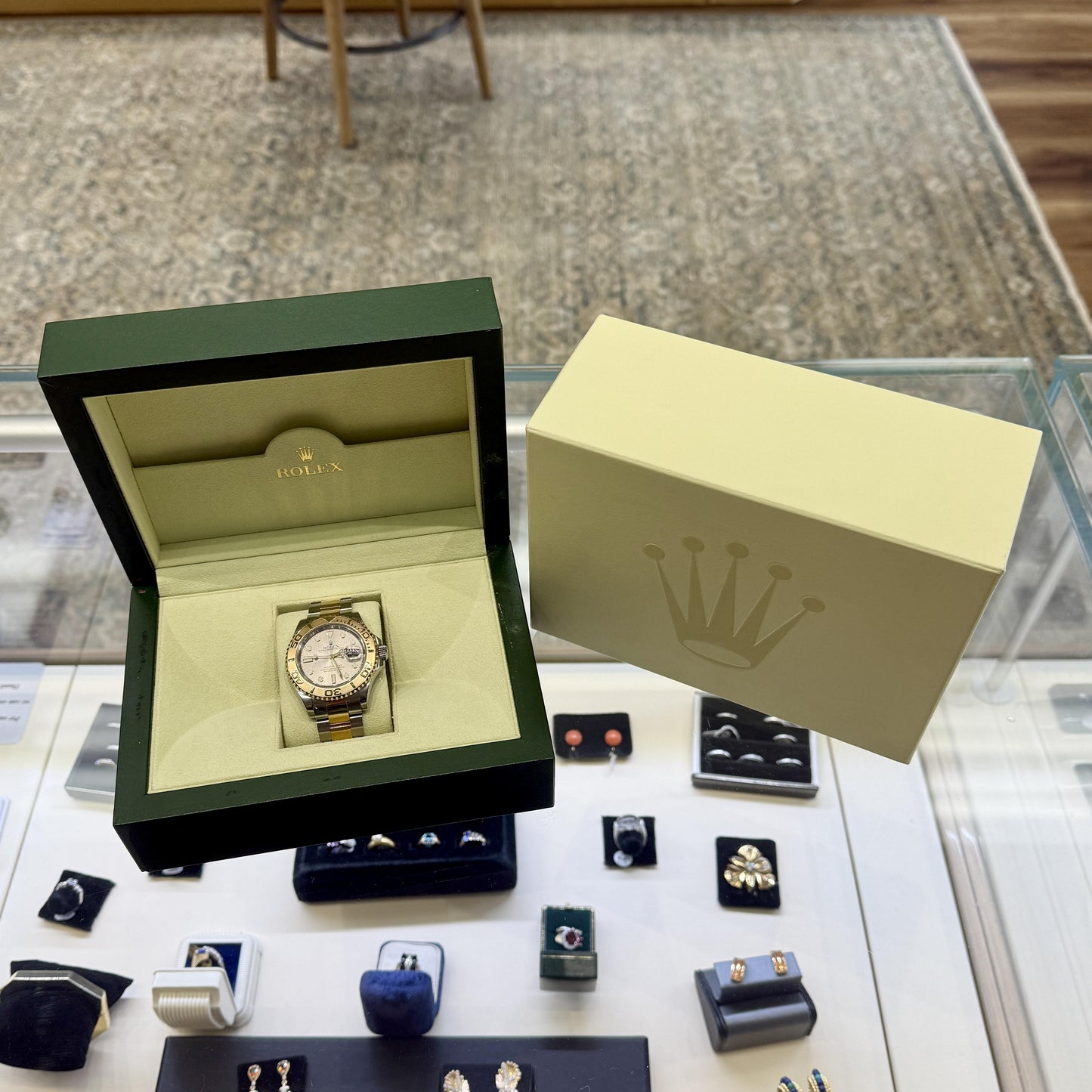 Rolex Yacht-Master 40mm Slate Gray Two-Tone 18K and Steel Watch 16623 Full Set