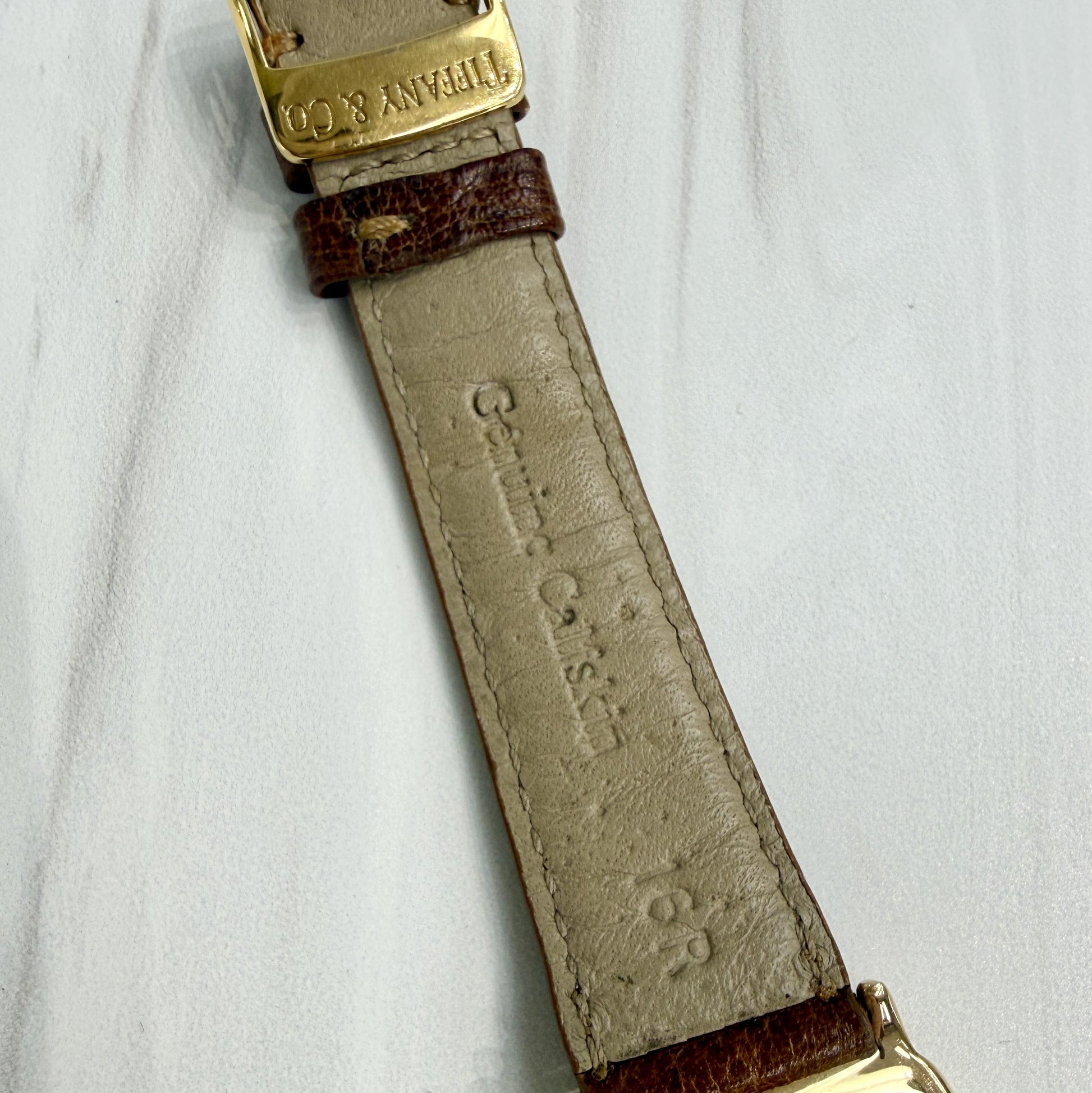 Vintage 1990's Tiffany & Co. Dual Time Quartz Flip Watch 18k Yellow Gold