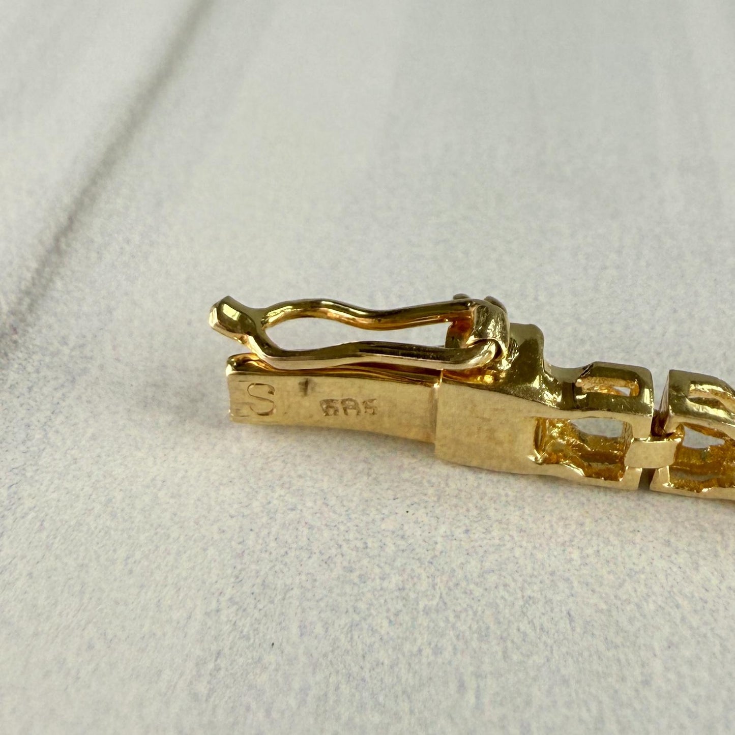 Blue Sapphire Half Tennis Bracelet 14k Yellow Gold