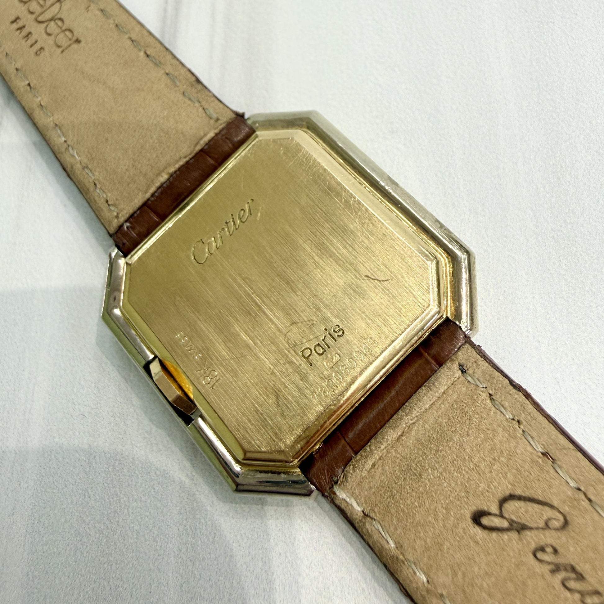 1970's Cartier Ceinture Mechanical Wind 18k Two Tone Gold Watch