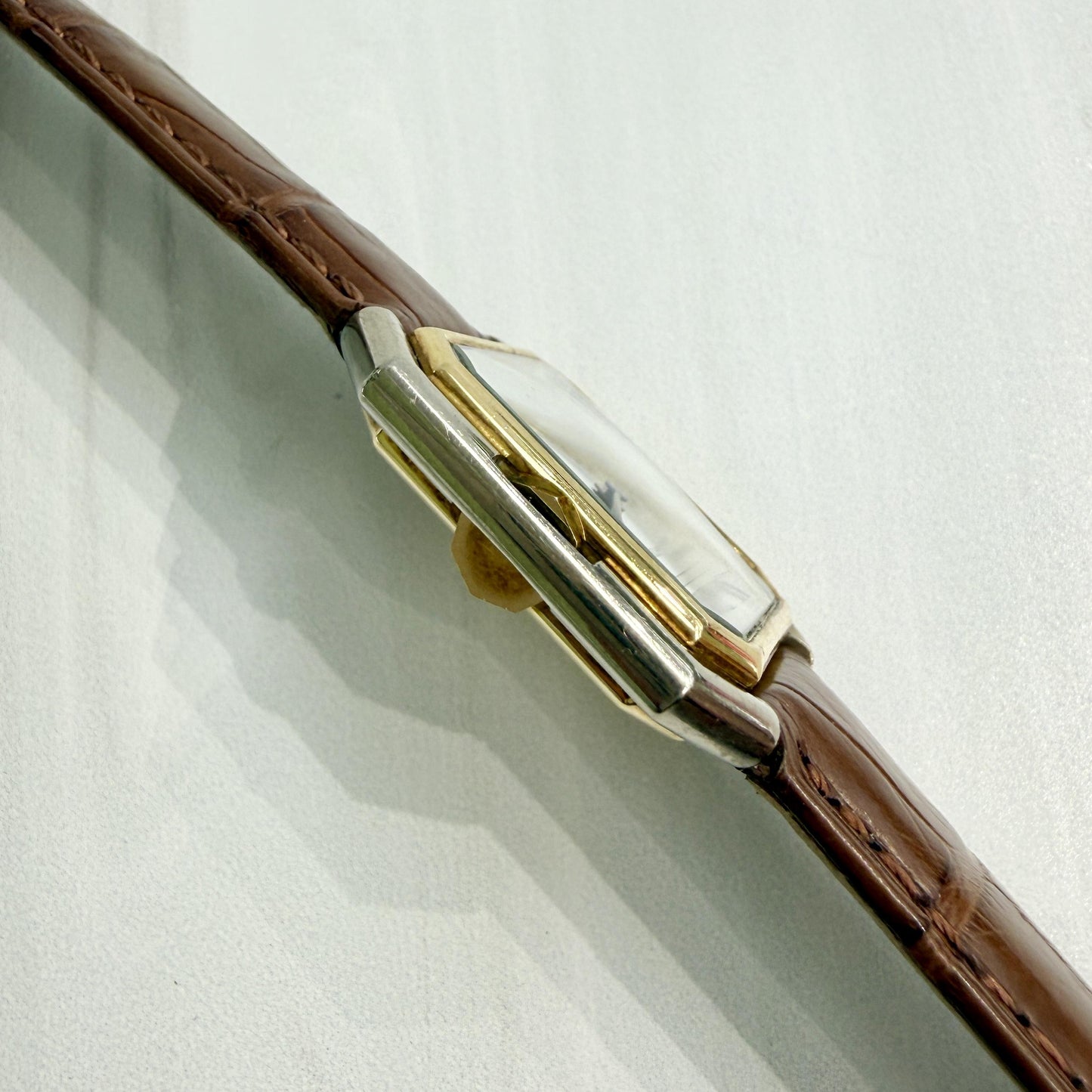 1970's Cartier Ceinture Mechanical Wind 18k Two Tone Gold Watch