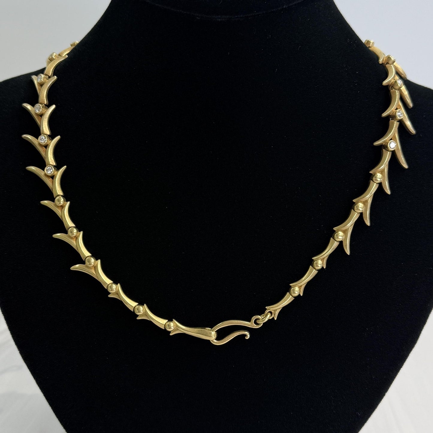 Elizabeth Rand Diamond Collar Necklace 18k Yellow Gold