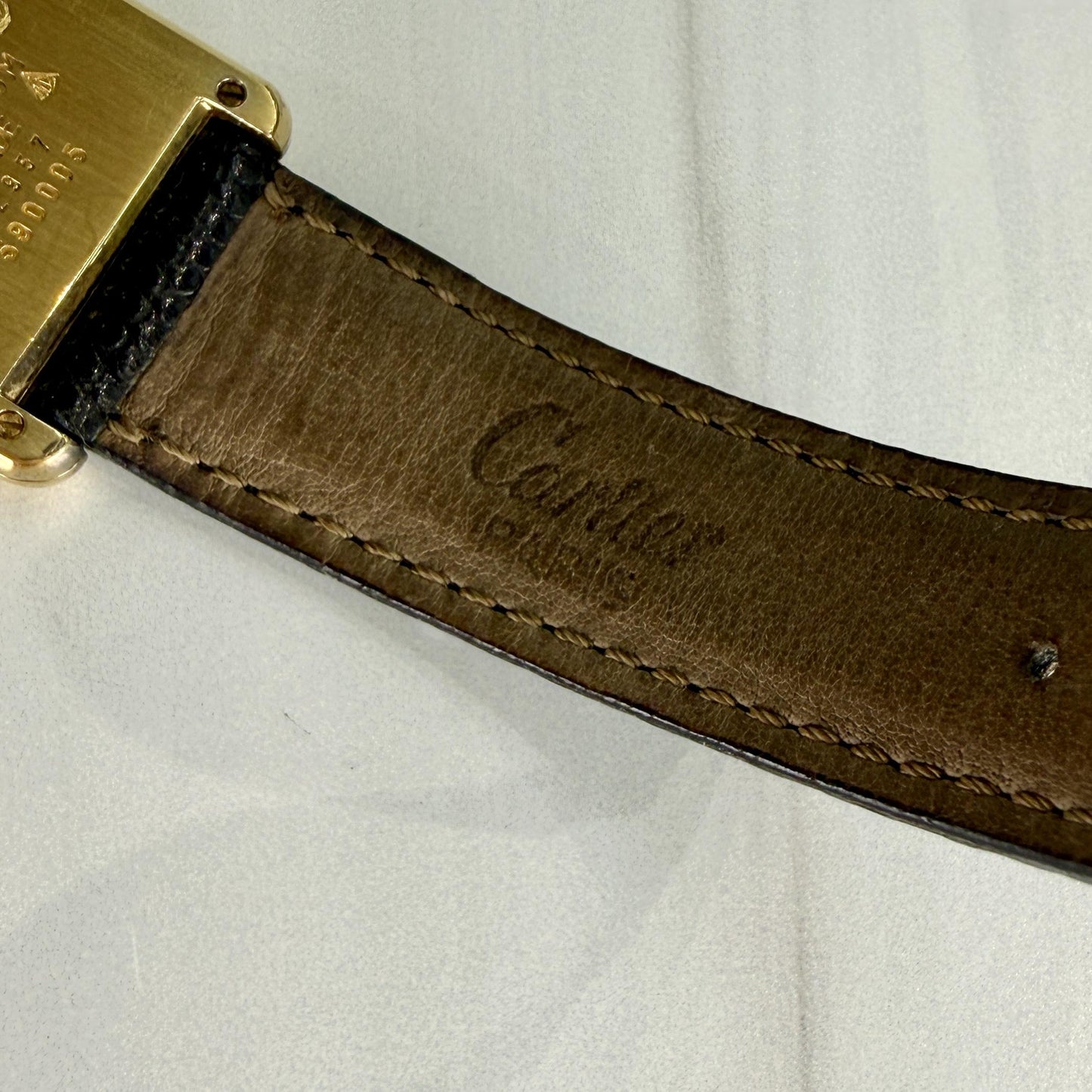 Vintage 1980's Cartier Large Tank Vermeil Watch