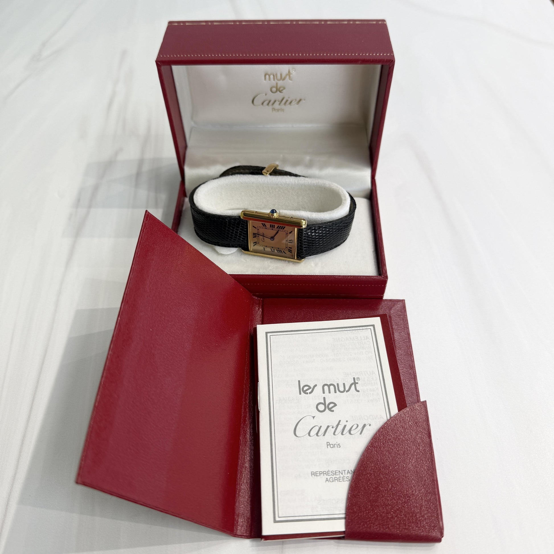 Vintage 1980's Cartier Large Tank Vermeil Watch