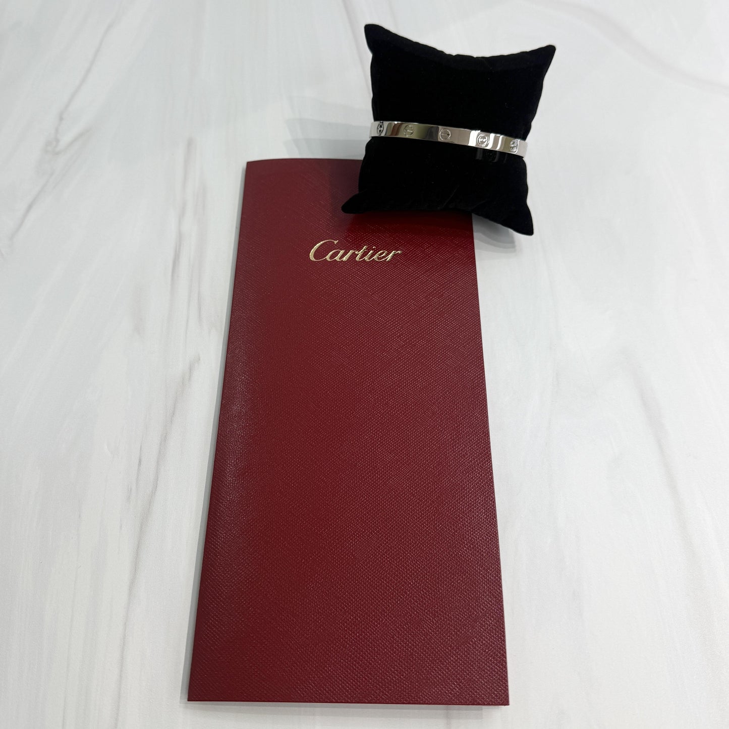 Cartier Love Cuff Bracelet 18k White Gold