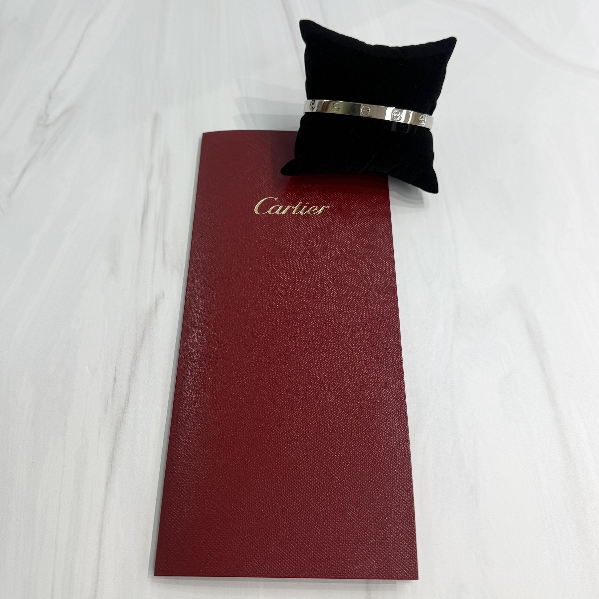Cartier Love Cuff Bracelet 18k White Gold