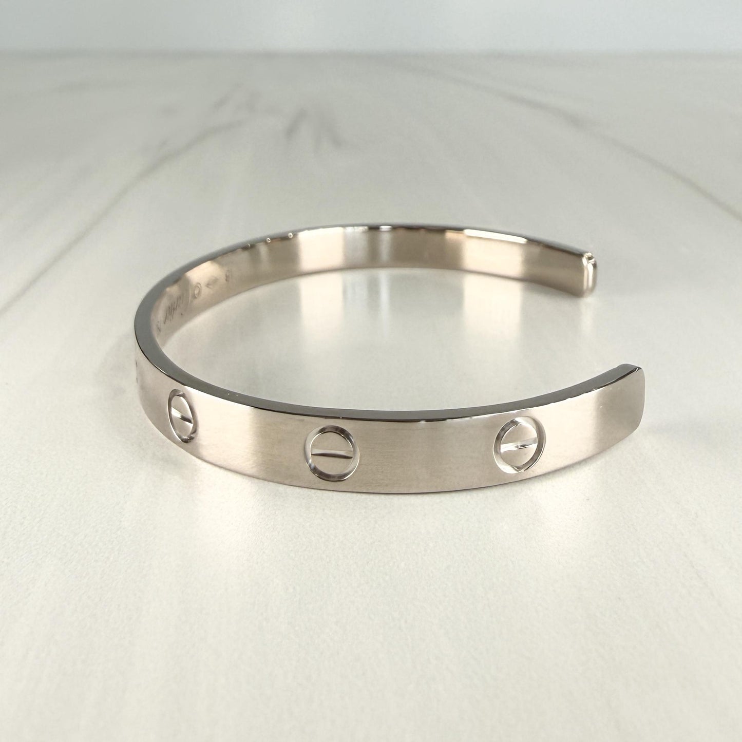 Cartier Love Cuff Bracelet 18k White Gold