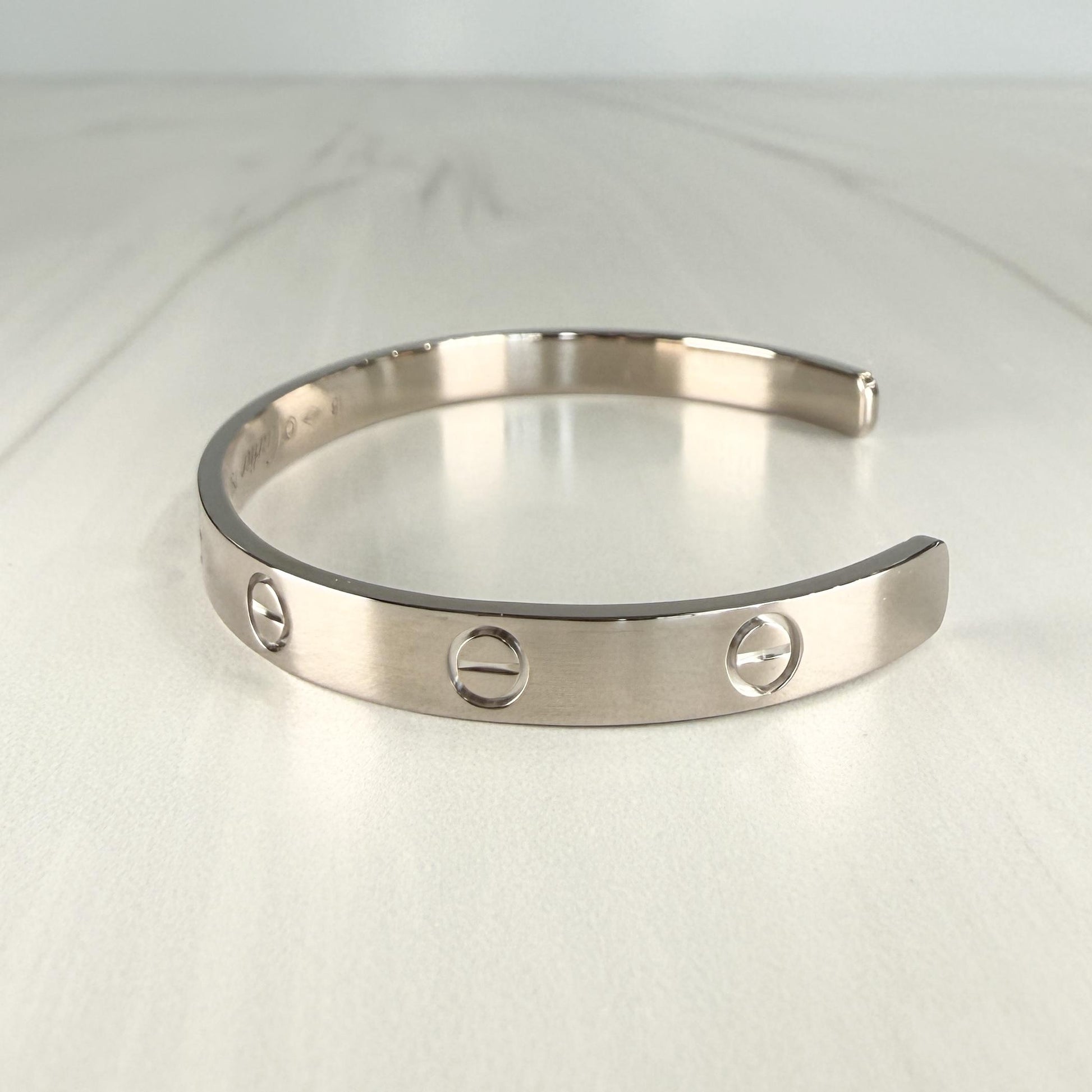 Cartier Love Cuff Bracelet 18k White Gold