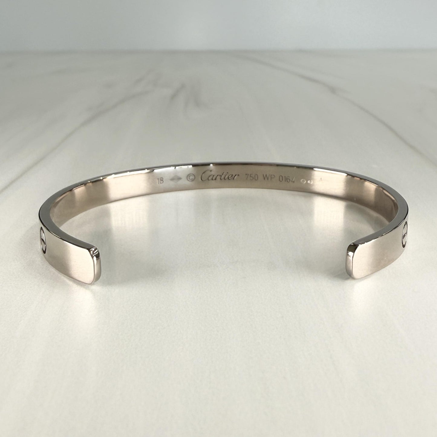 Cartier Love Cuff Bracelet 18k White Gold