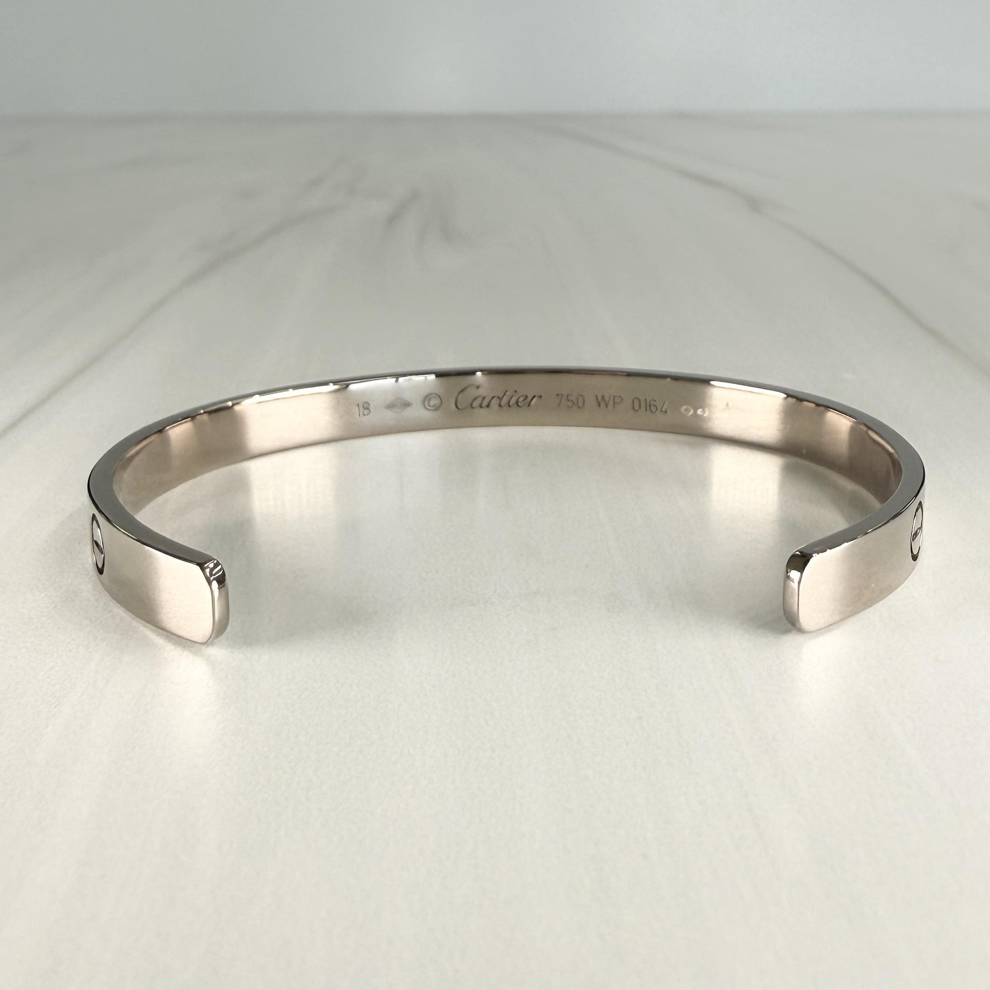 Cartier Love Cuff Bracelet 18k White Gold