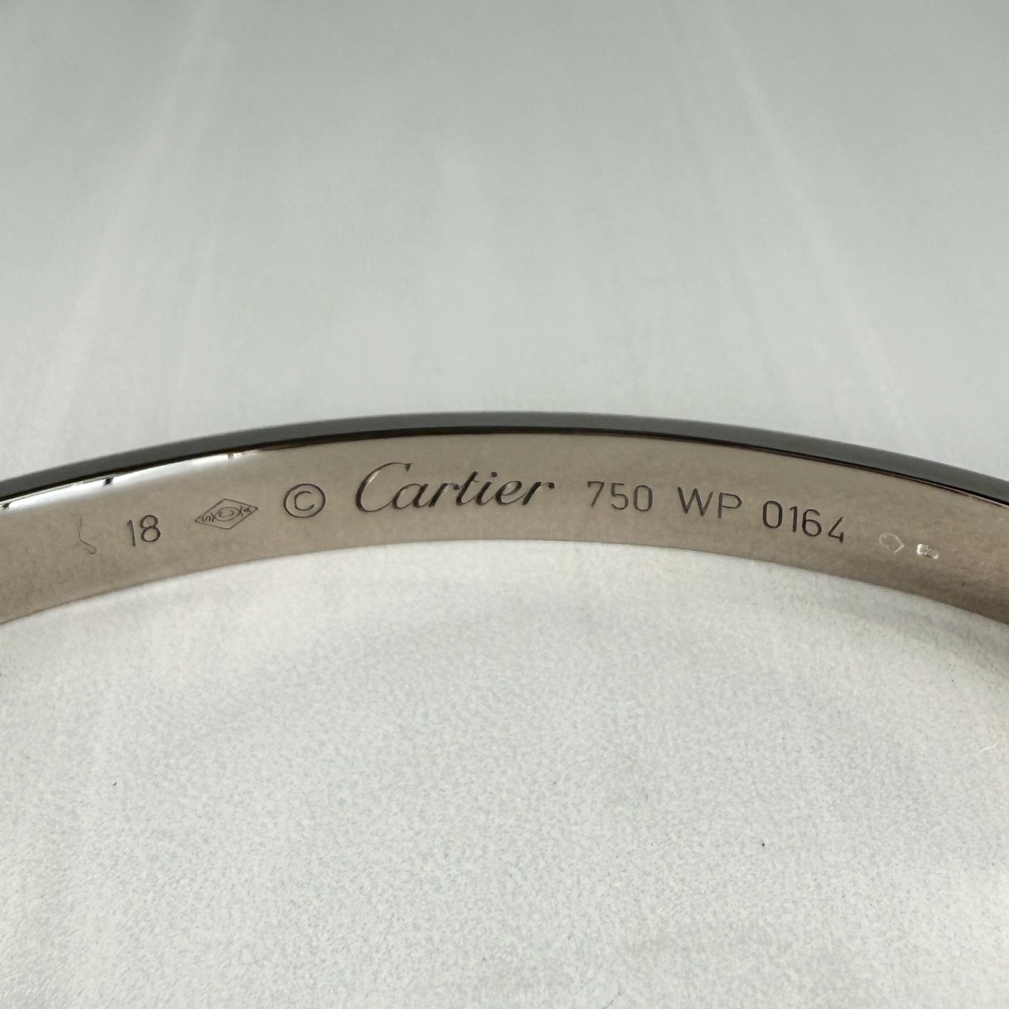 Cartier Love Cuff Bracelet 18k White Gold