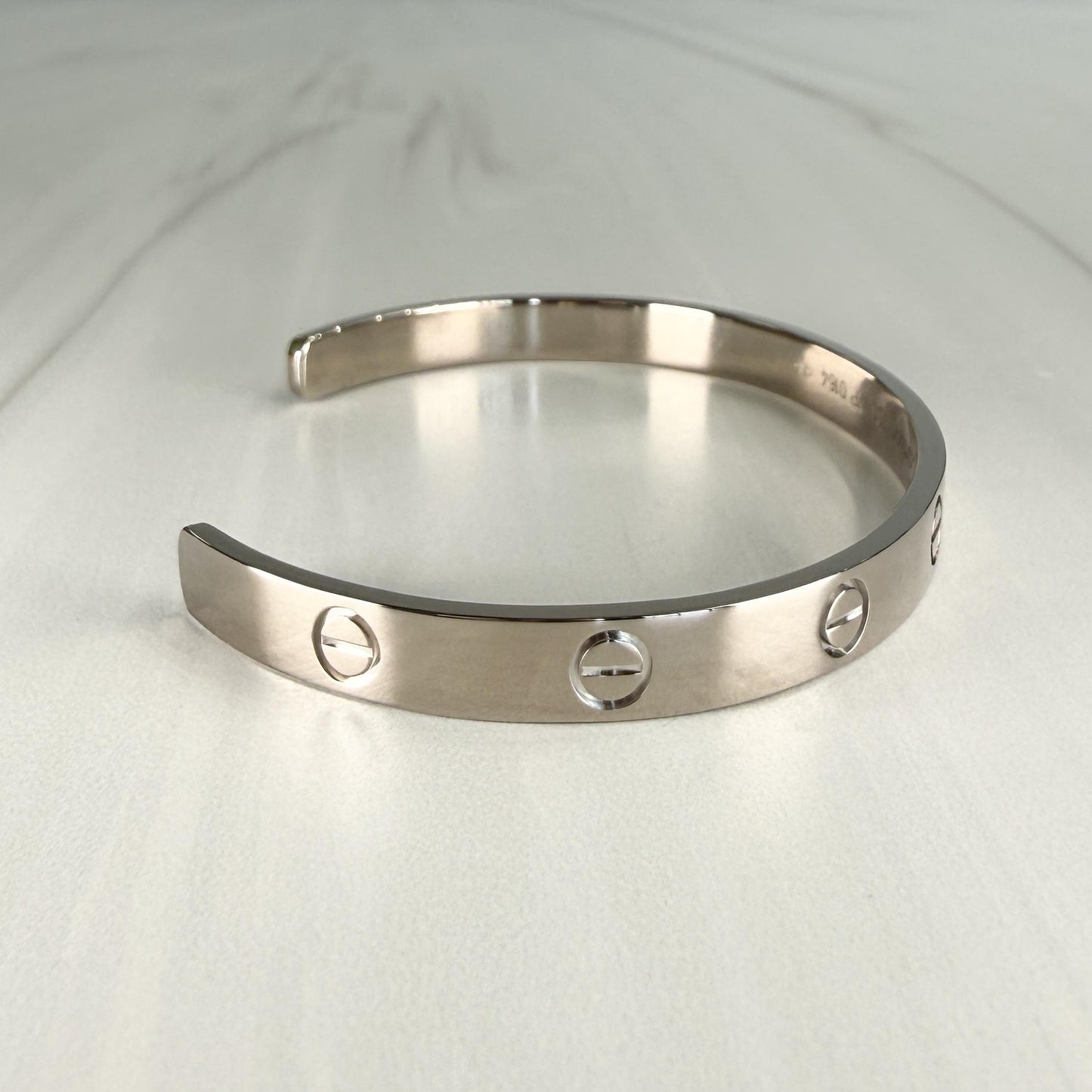 Cartier Love Cuff Bracelet 18k White Gold