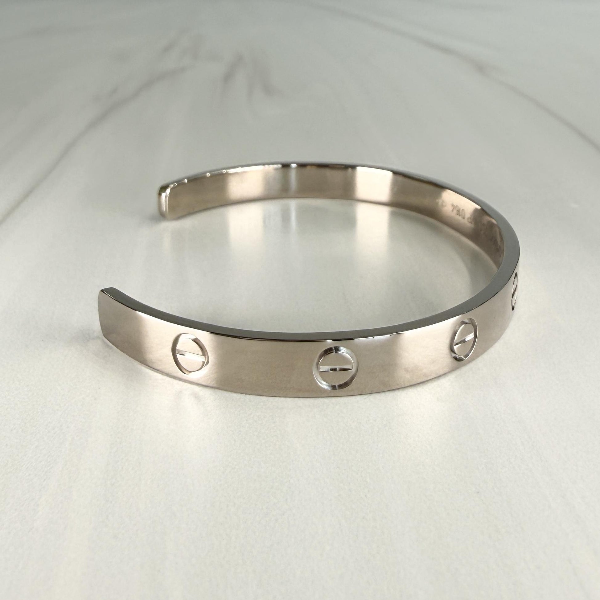 Cartier Love Cuff Bracelet 18k White Gold