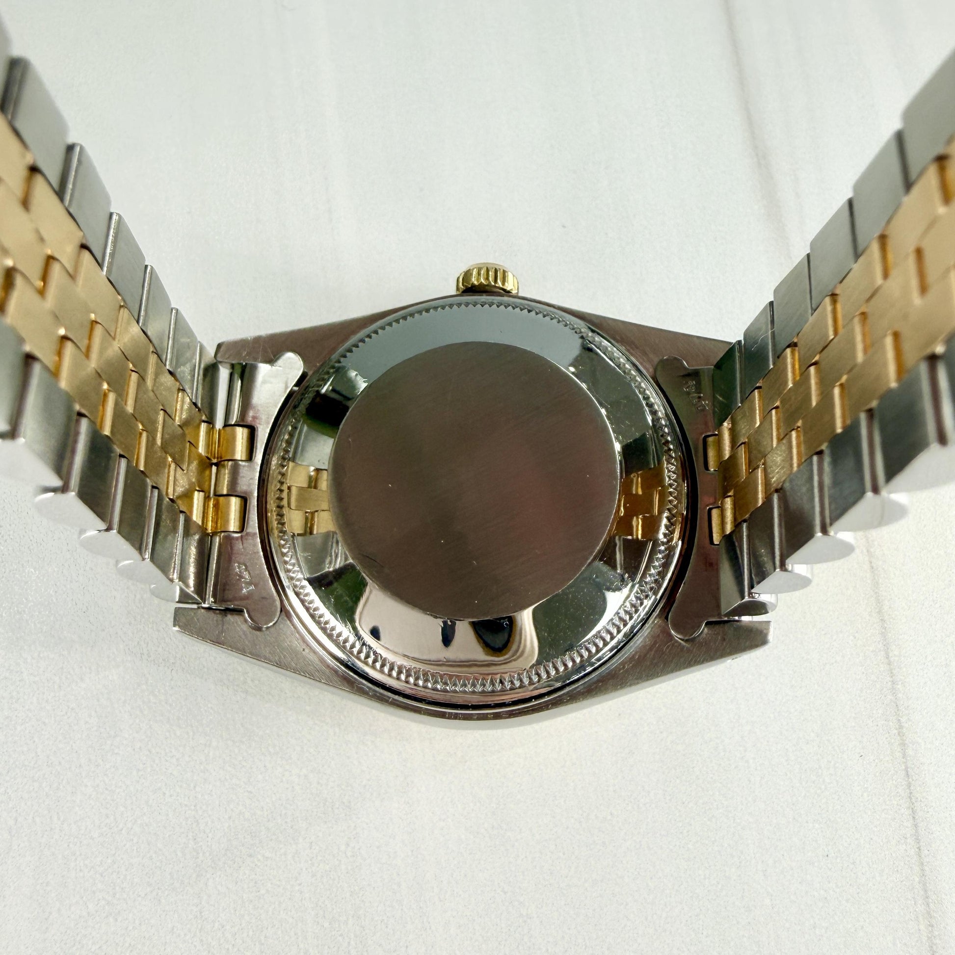 1986 Rolex Date 15053 18K Gold & Stainless Steel Wristwatch Buckley Dial