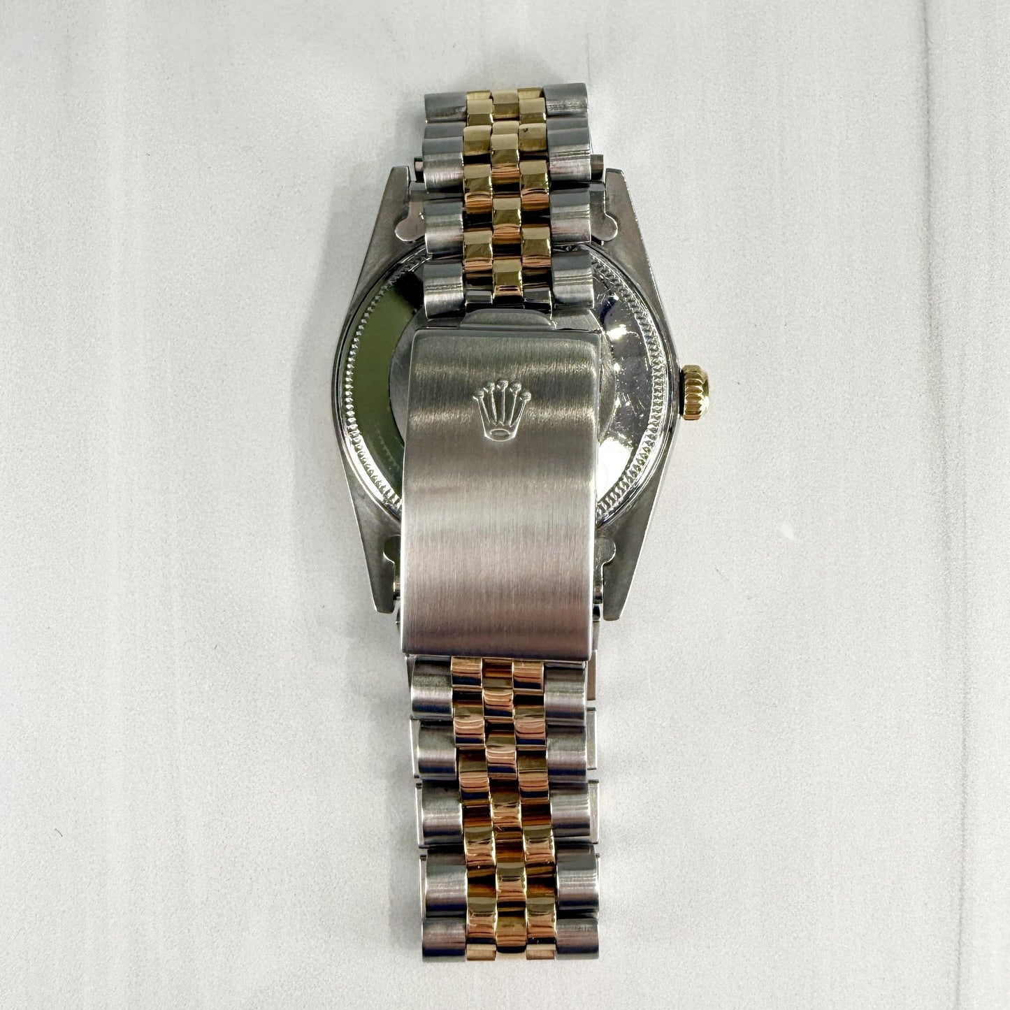 1986 Rolex Date 15053 18K Gold & Stainless Steel Wristwatch Buckley Dial