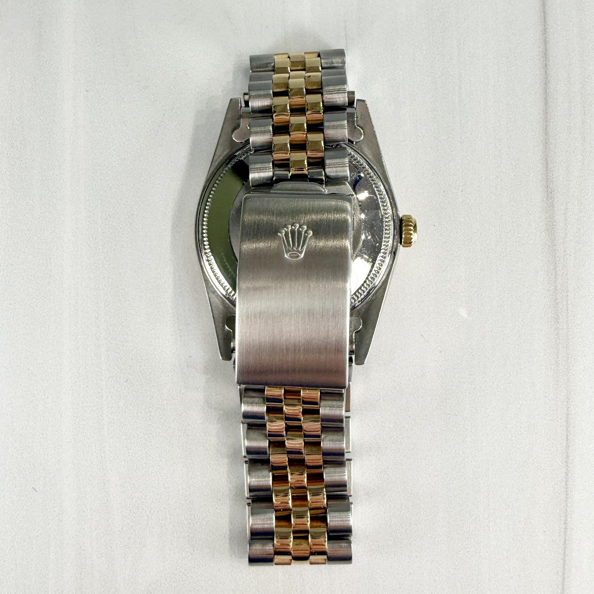 1986 Rolex Date 15053 18K Gold & Stainless Steel Wristwatch Buckley Dial