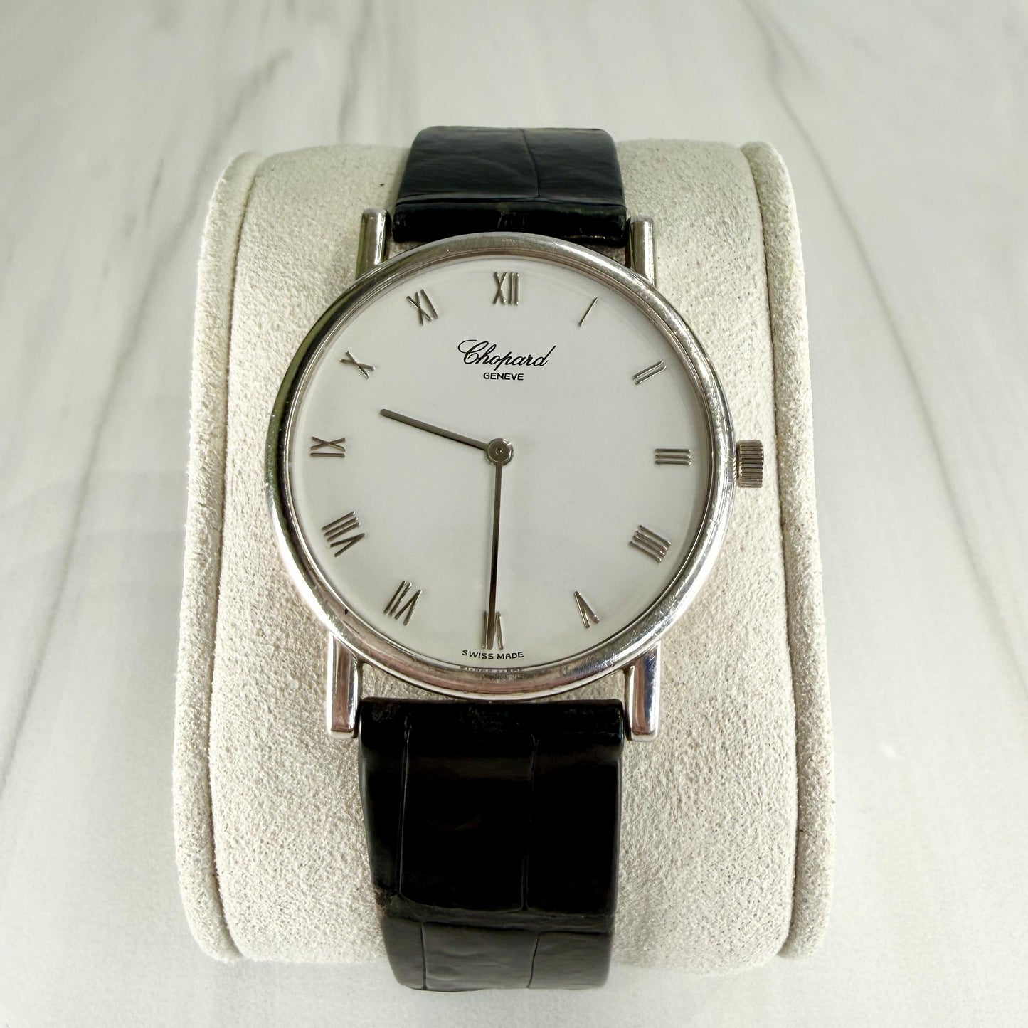 Vintage Chopard Rhonde Men's 33mm Classique Homme 18k white gold