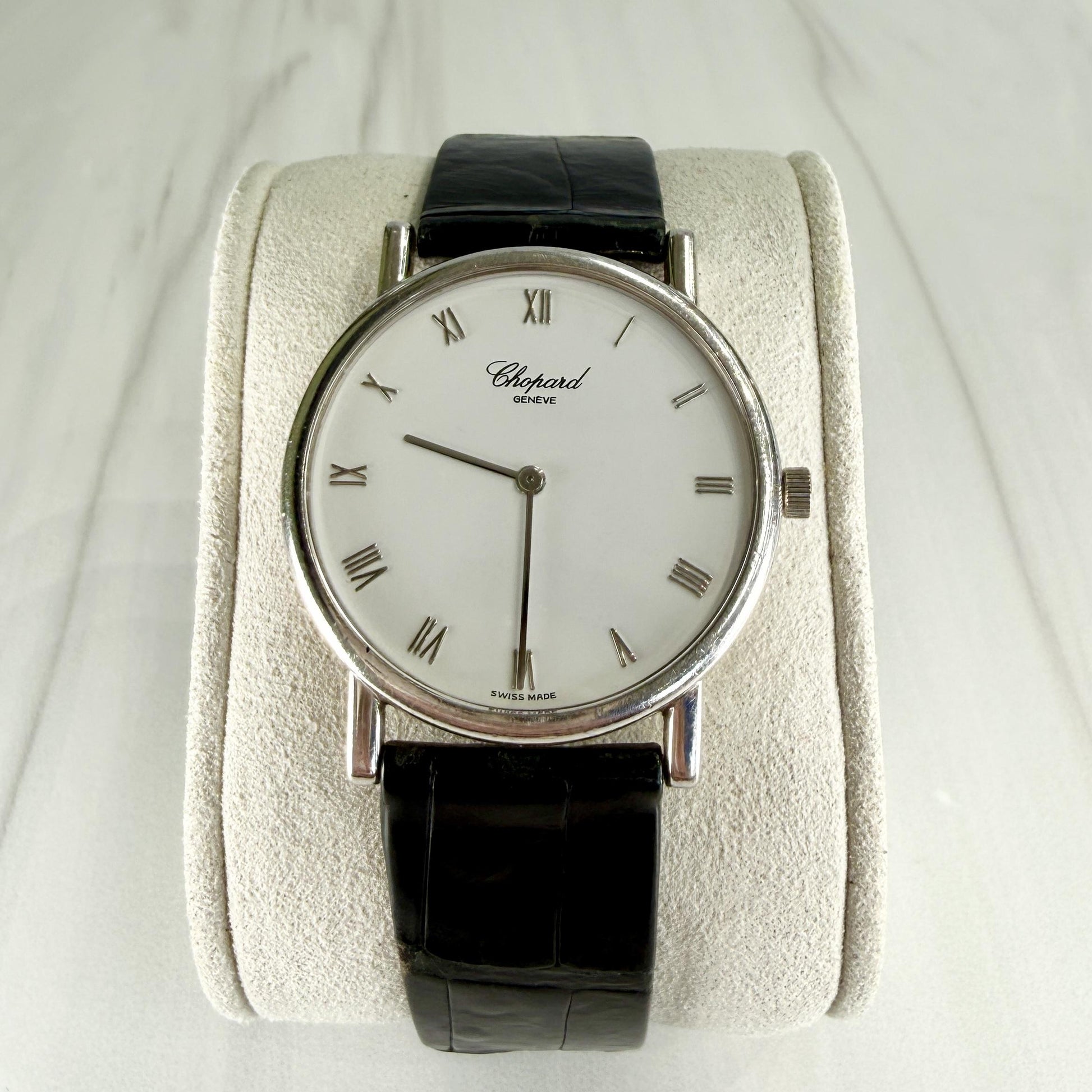Vintage Chopard Rhonde Men's 33mm Classique Homme 18k white gold