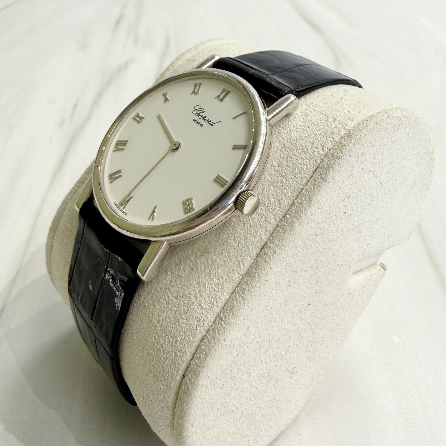 Vintage Chopard Rhonde Men's 33mm Classique Homme 18k white gold