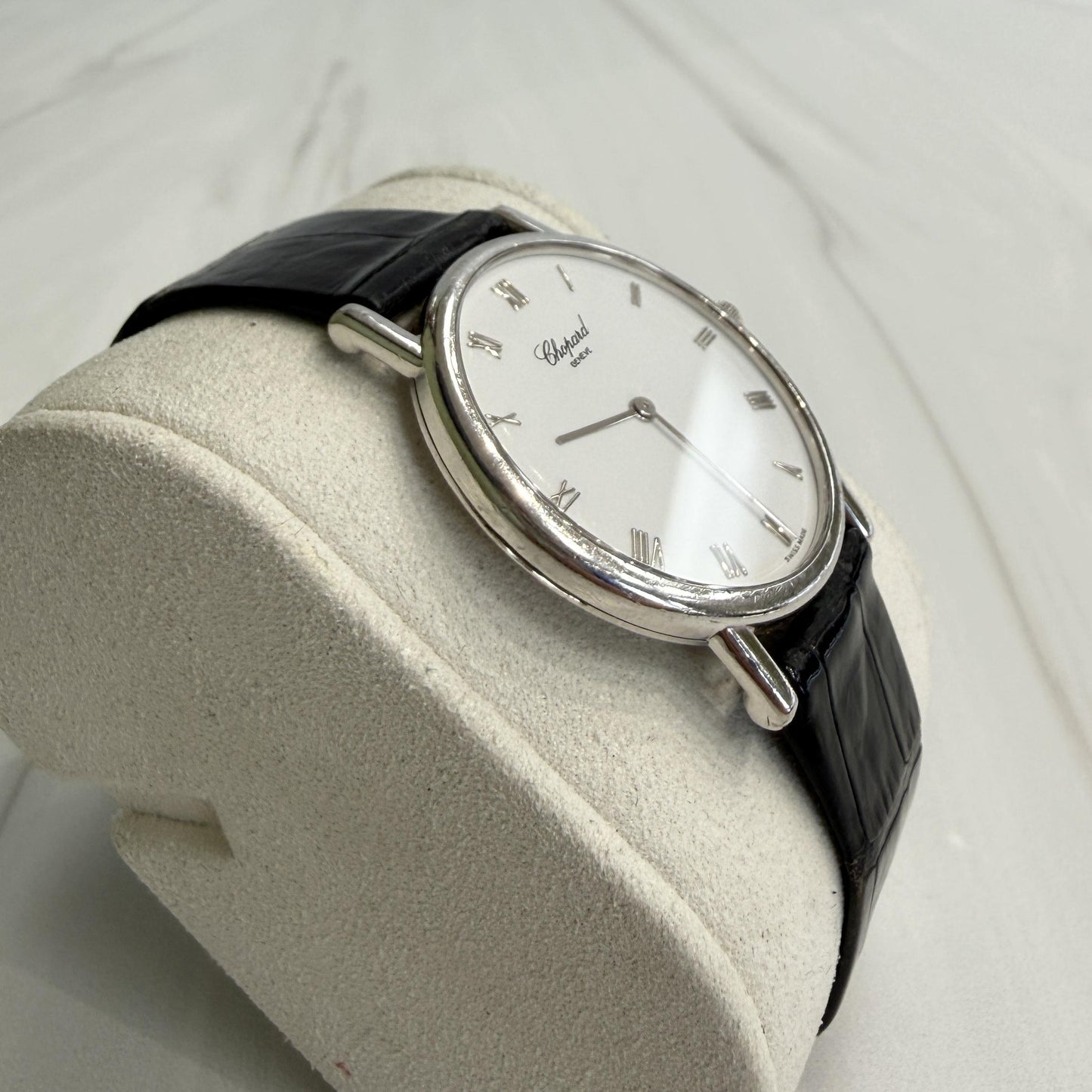 Vintage Chopard Rhonde Men's 33mm Classique Homme 18k white gold