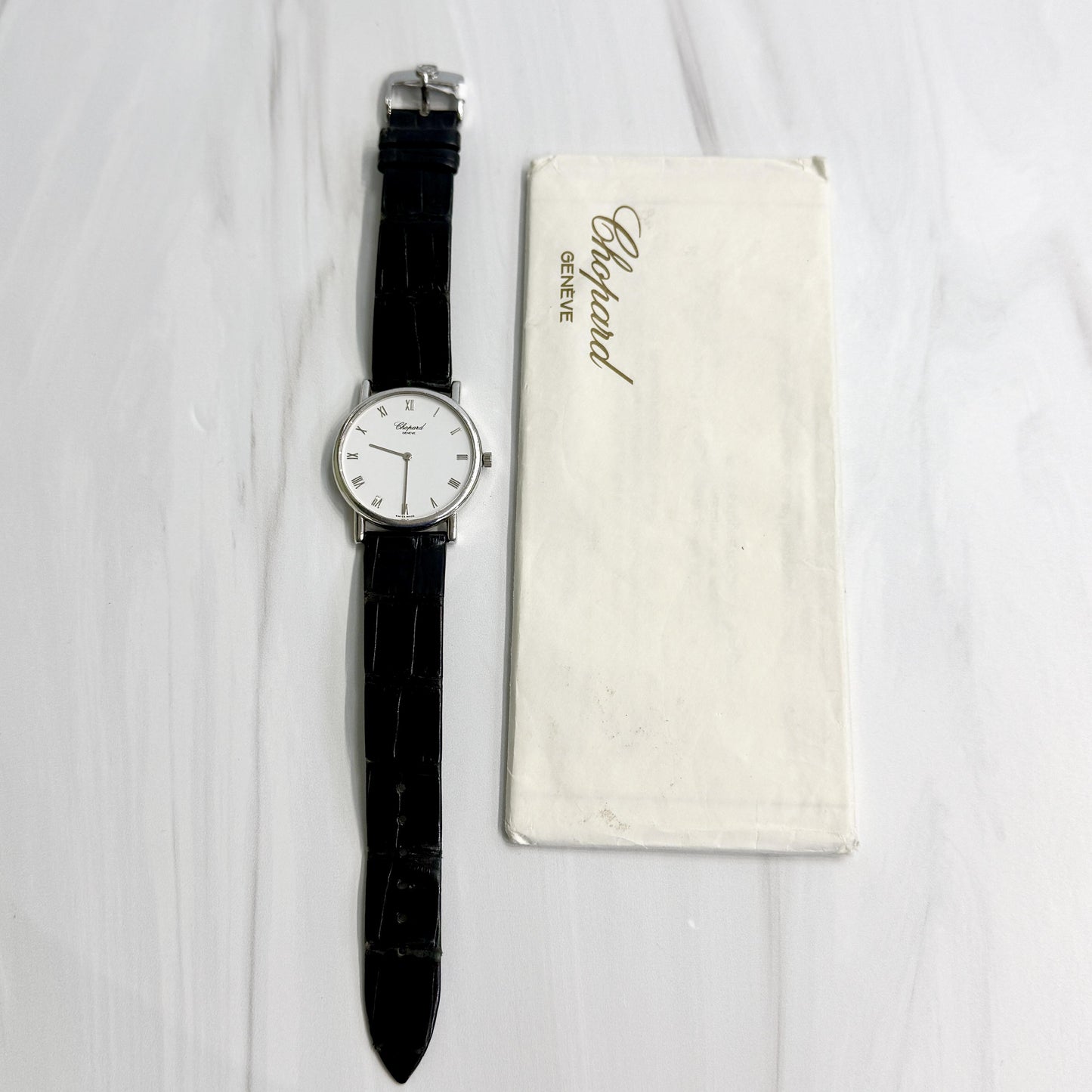 Vintage Chopard Rhonde Men's 33mm Classique Homme 18k white gold