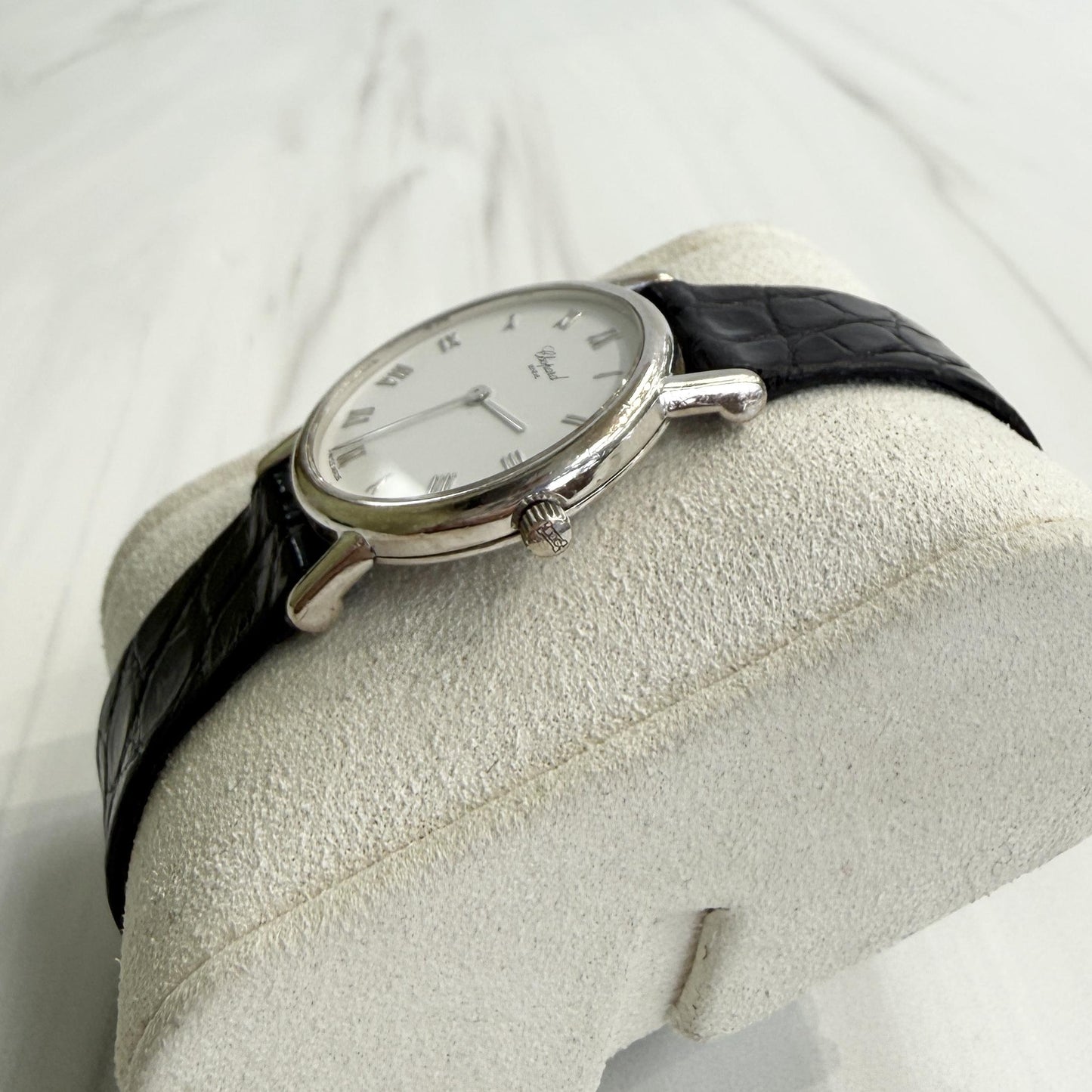 Classic Chopard 18k White Gold 26.5mm Watch with Papers