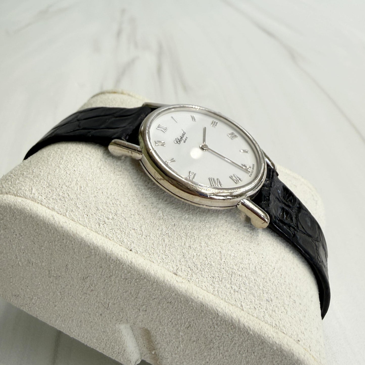 Classic Chopard 18k White Gold 26.5mm Watch with Papers