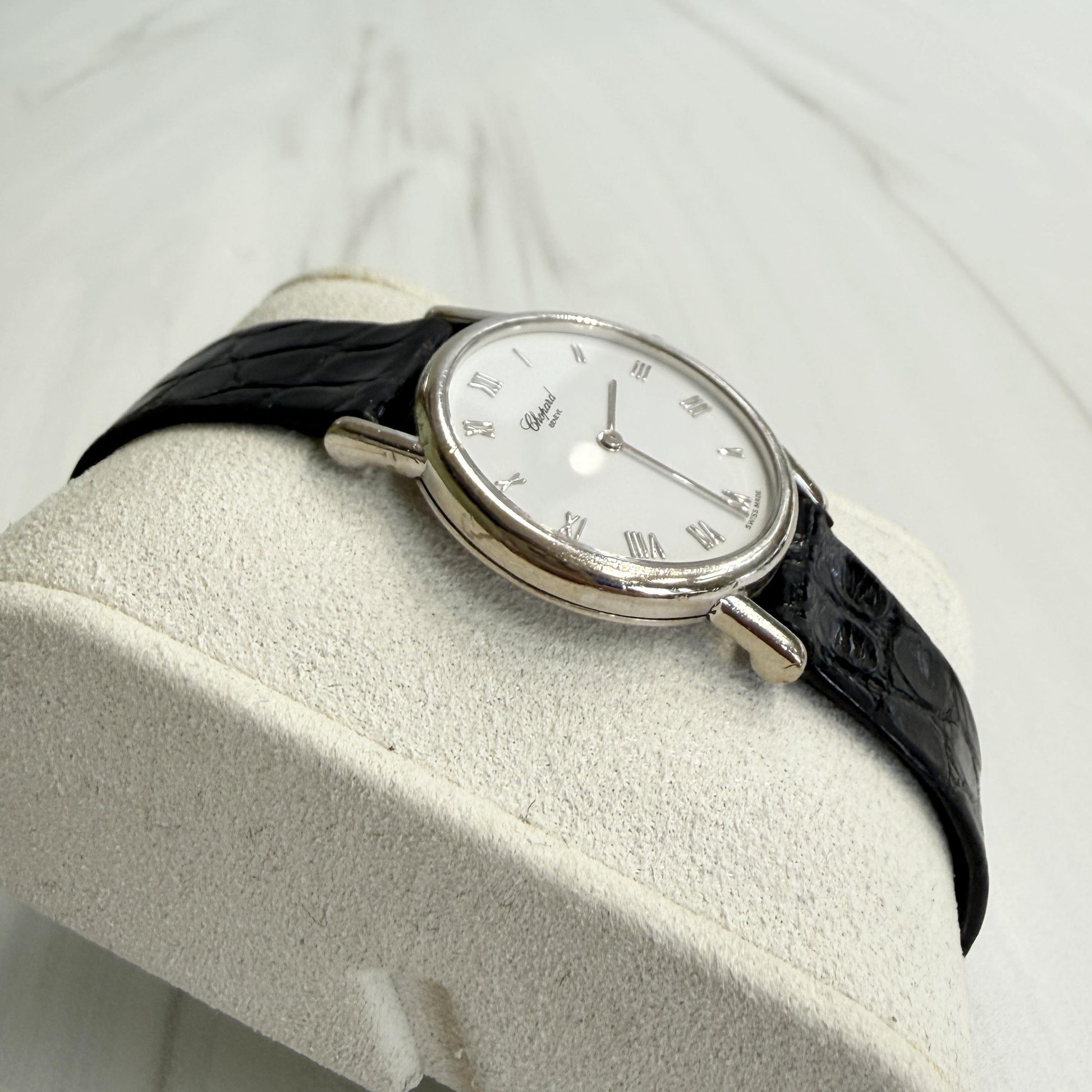 Classic Chopard 18k White Gold 26.5mm Watch with Papers