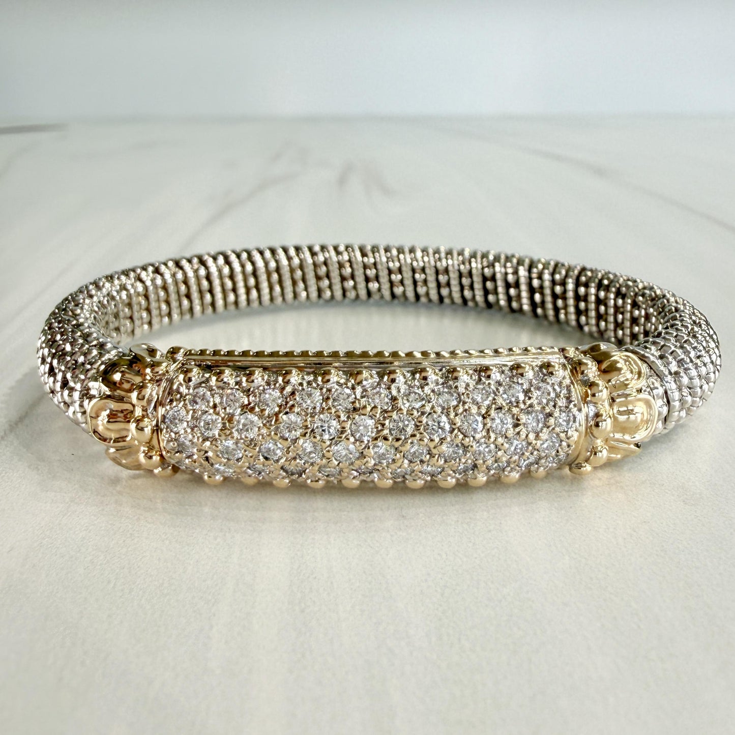 Alwand Vahan 8mm Diamond Bracelet 14k/Sterling Silver