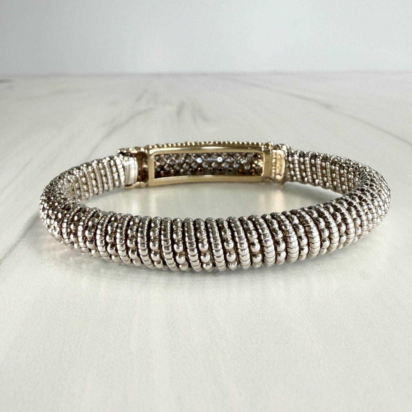 Alwand Vahan 8mm Diamond Bracelet 14k/Sterling Silver