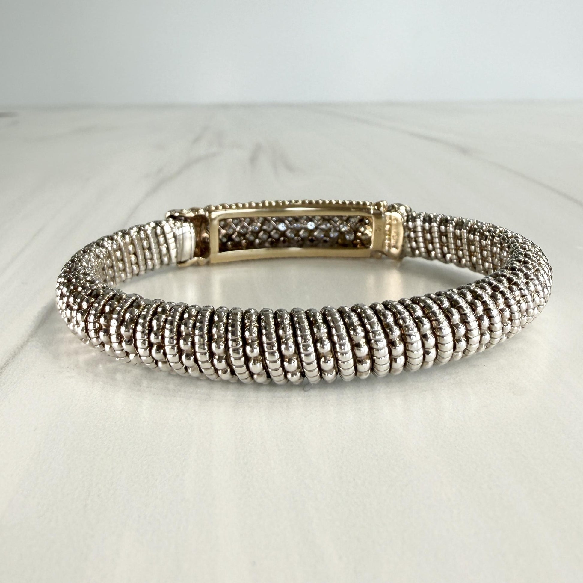 Alwand Vahan 8mm Diamond Bracelet 14k/Sterling Silver