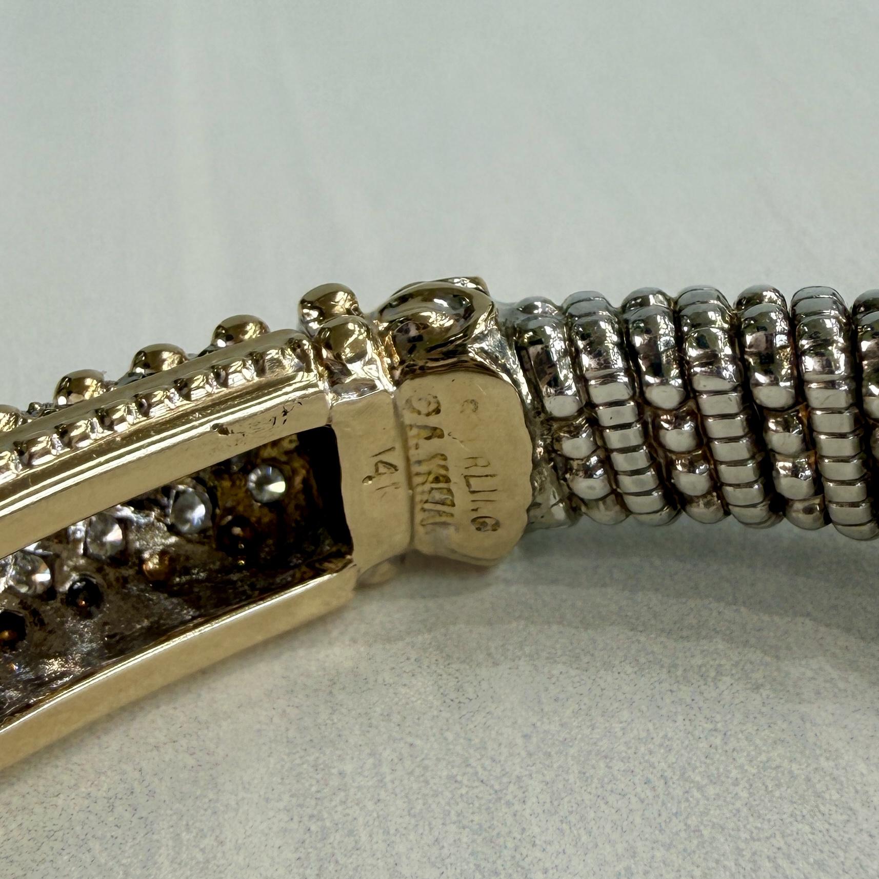 Alwand Vahan 8mm Diamond Bracelet 14k/Sterling Silver