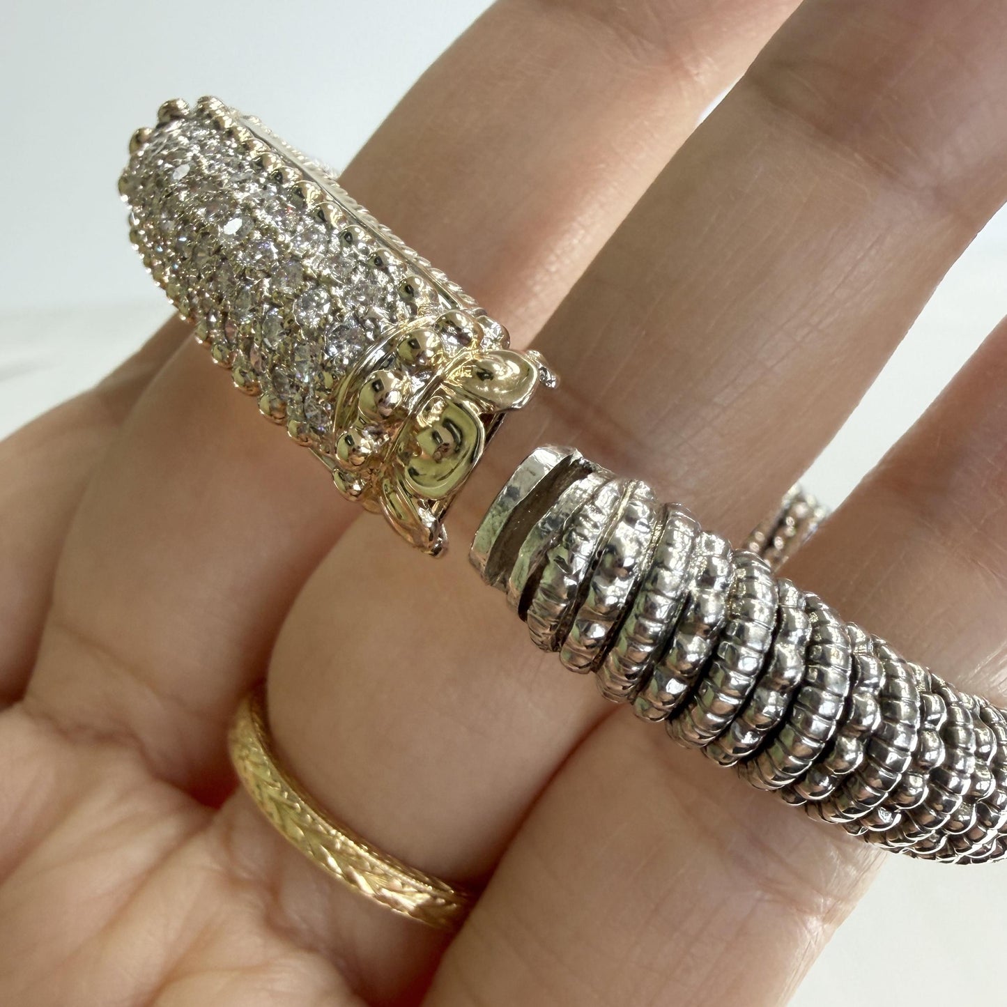 Alwand Vahan 8mm Diamond Bracelet 14k/Sterling Silver