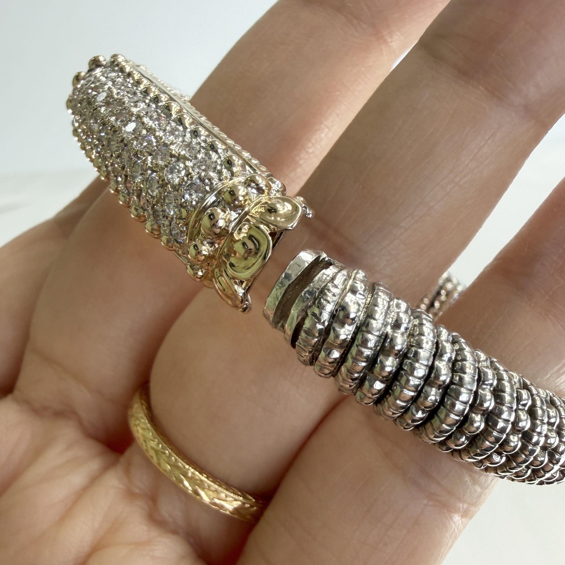 Alwand Vahan 8mm Diamond Bracelet 14k/Sterling Silver