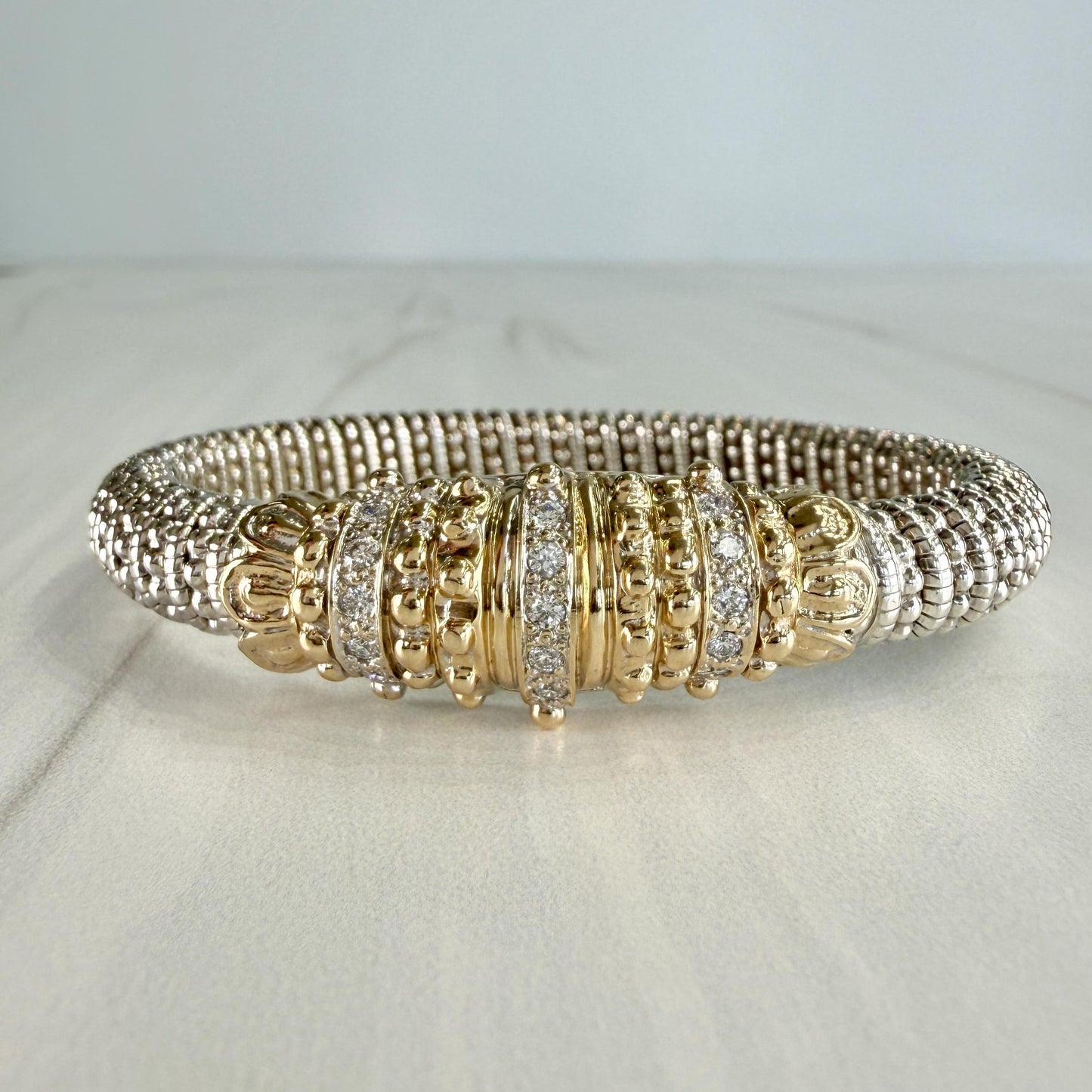 Alwand Vahan 8mm Diamond Bracelet 14k/Sterling Silver