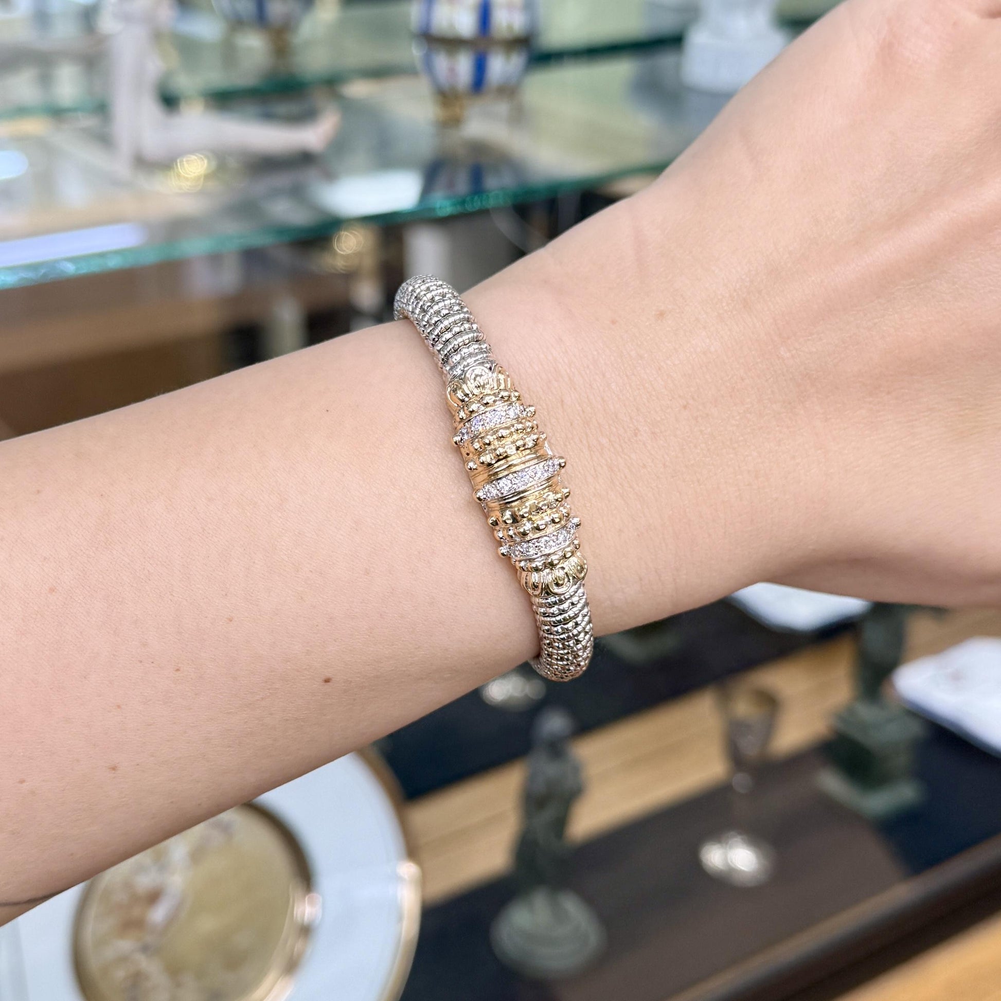 Alwand Vahan 8mm Diamond Bracelet 14k/Sterling Silver