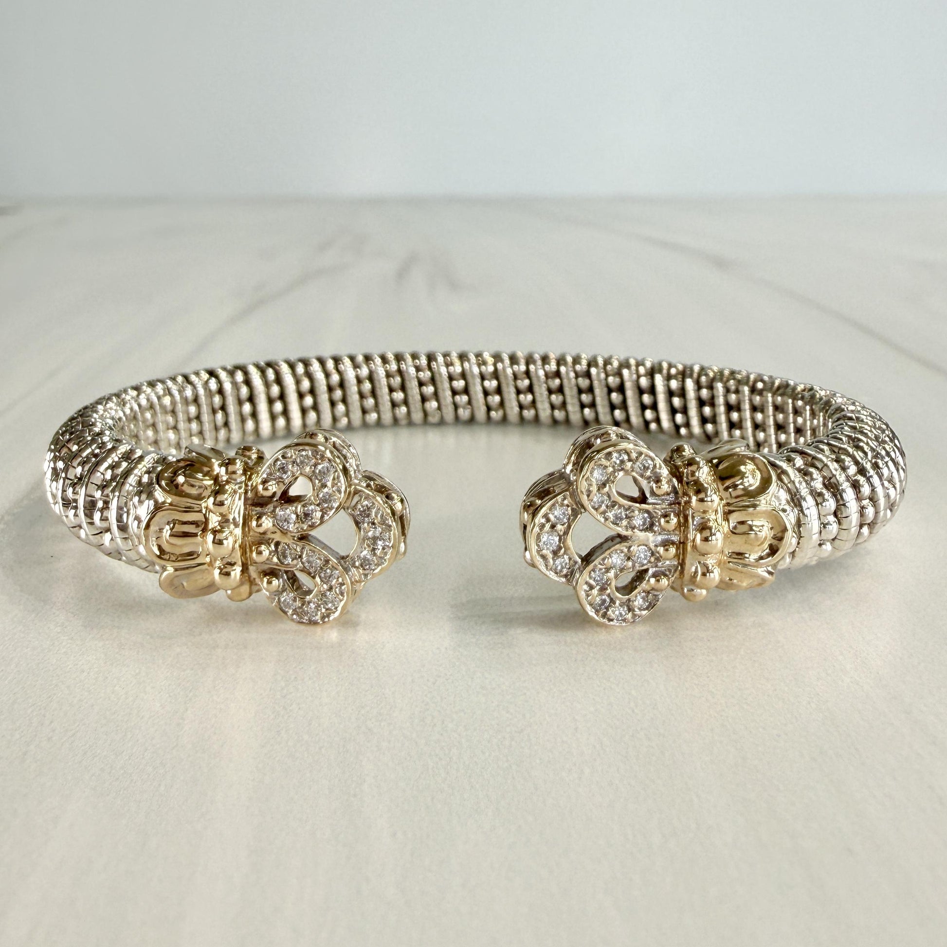 Alwand Vahan Diamond Cuff Bracelet 14k Gold/Sterling Silver