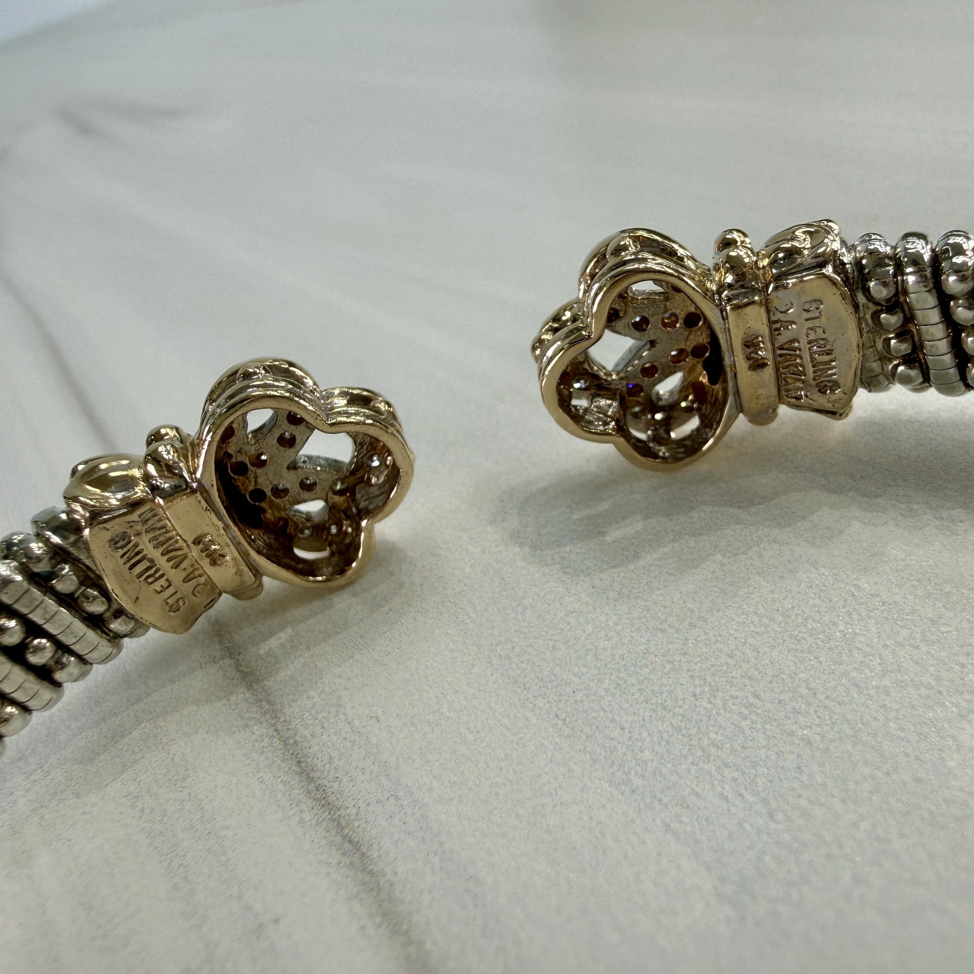 Alwand Vahan Diamond Cuff Bracelet 14k Gold/Sterling Silver
