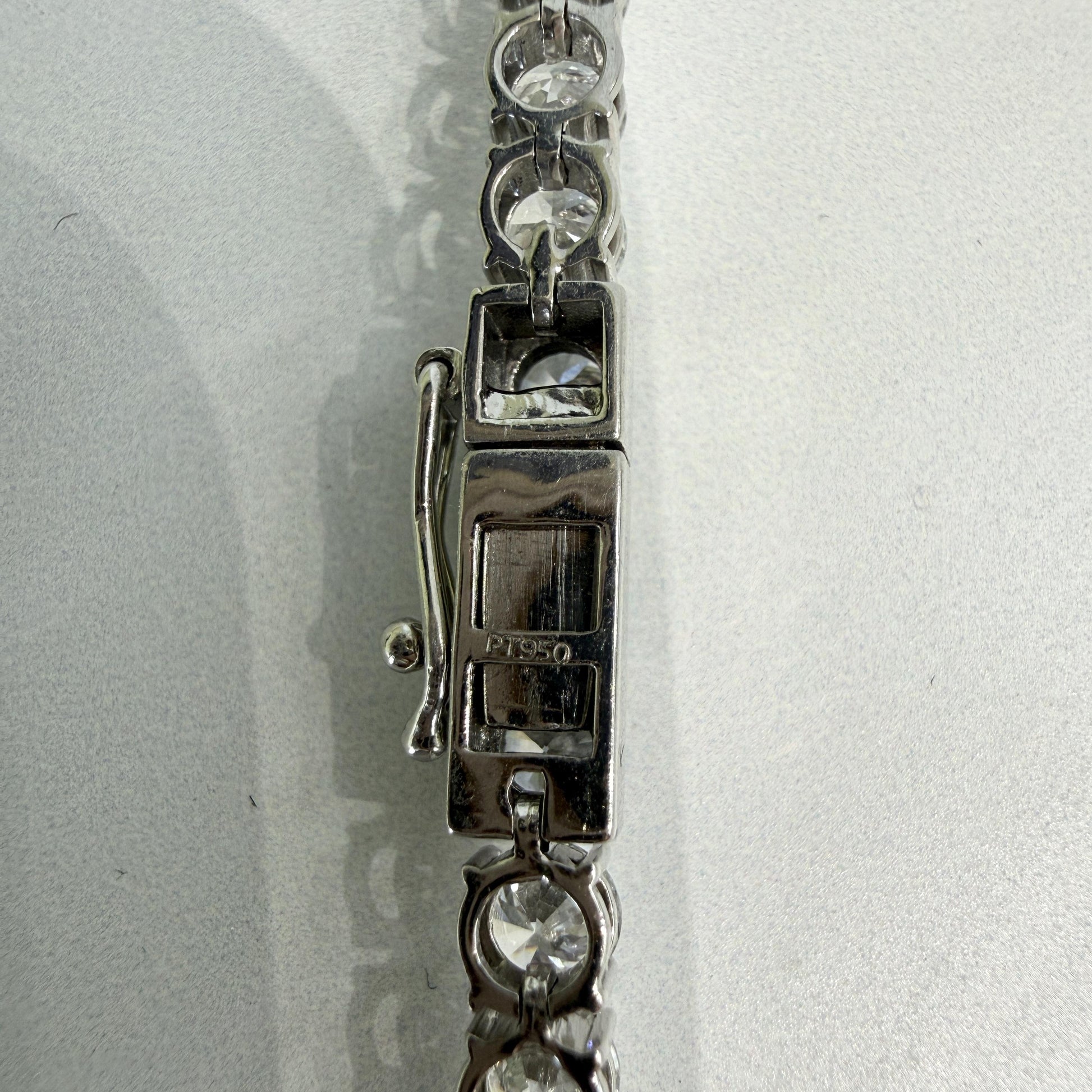 Platinum 24.5ctw Lab Diamond Flower Tennis Necklace 16.5"