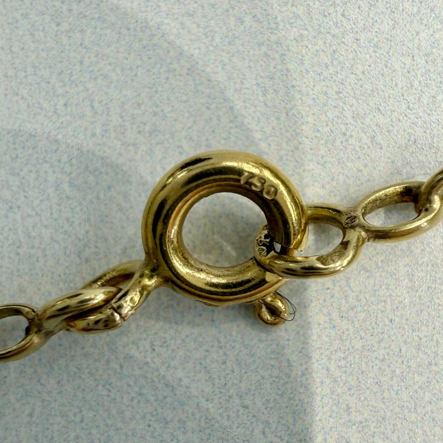 1930's Vintage Link Gold Chain Necklace 18k Yellow Gold