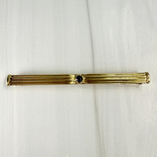 Cartier Pasha Sapphire Tie Clip 18k Yellow Gold
