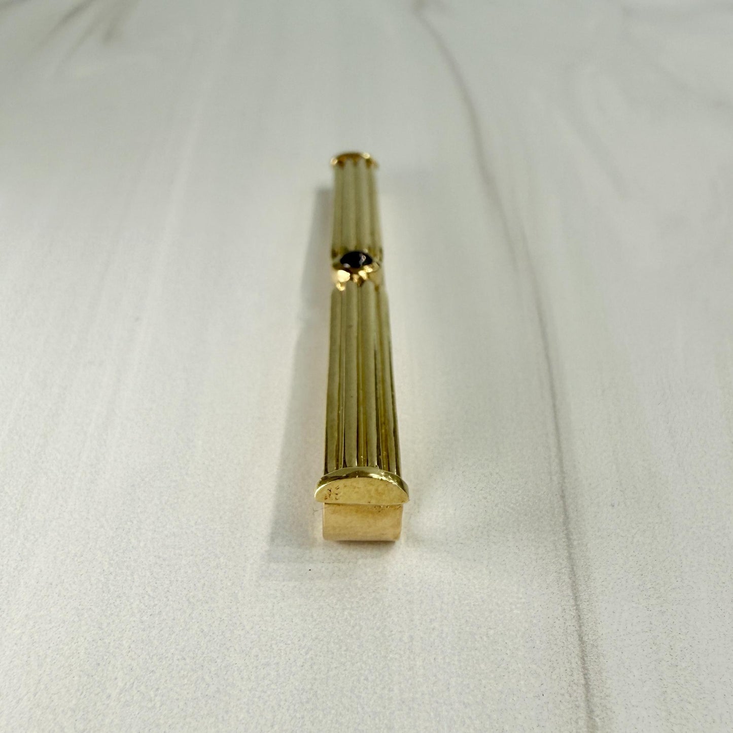 Cartier Pasha Sapphire Tie Clip 18k Yellow Gold