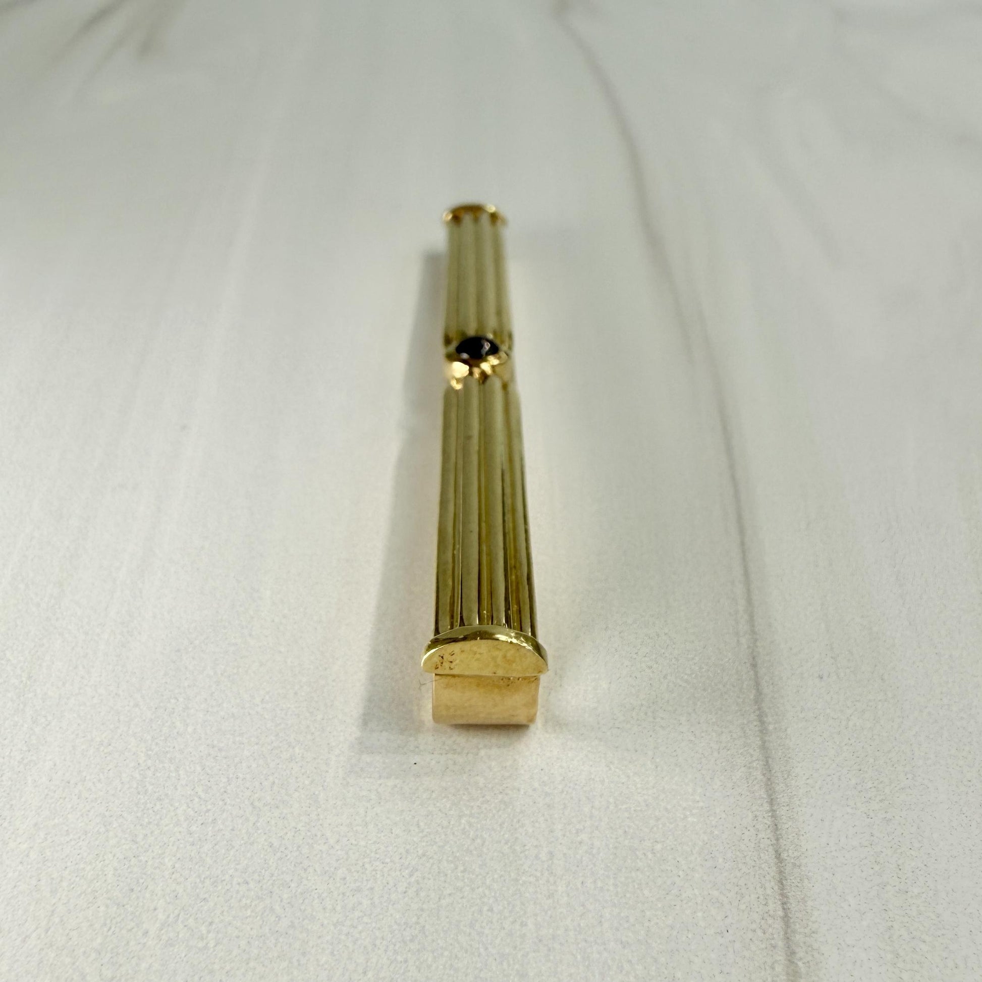 Cartier Pasha Sapphire Tie Clip 18k Yellow Gold