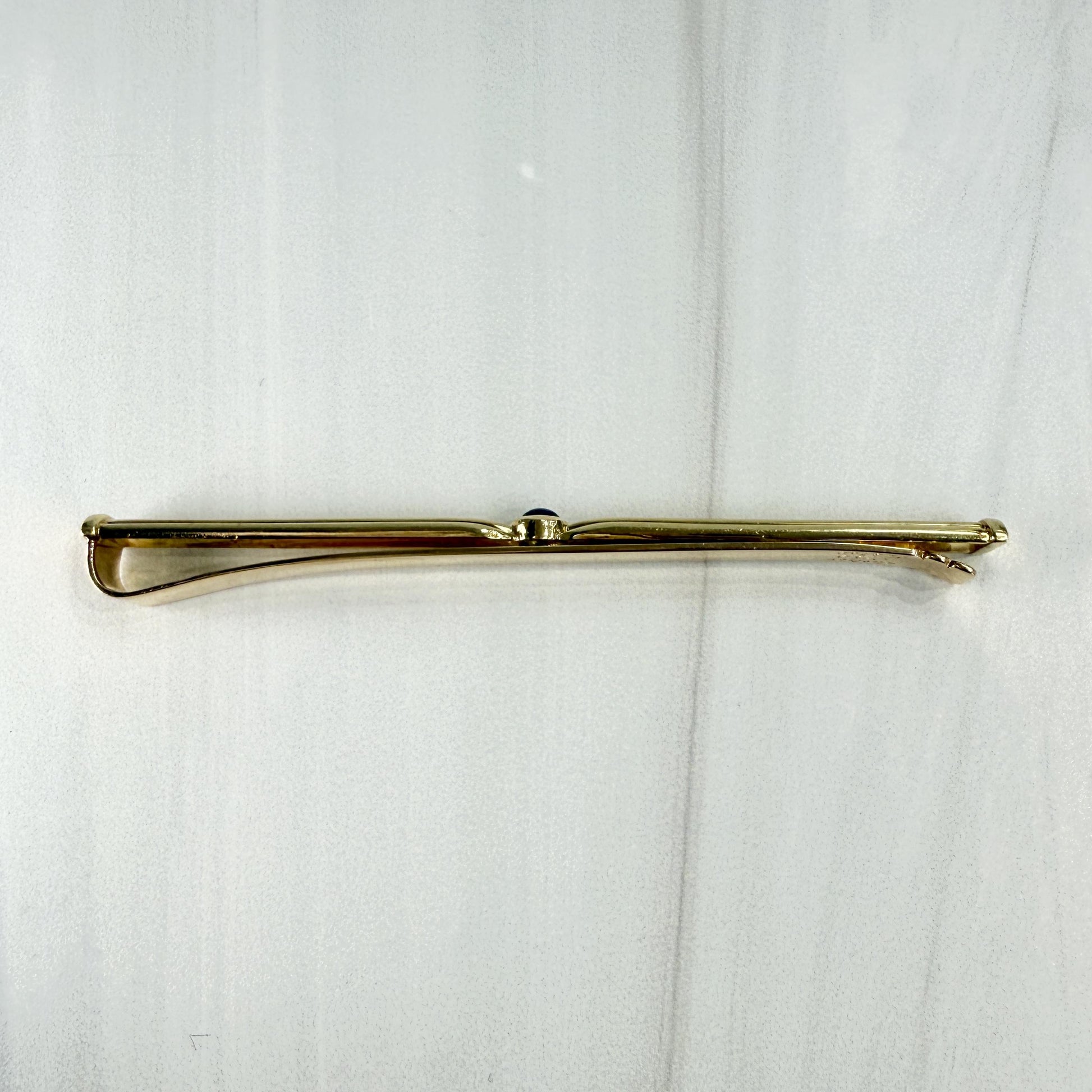 Cartier Pasha Sapphire Tie Clip 18k Yellow Gold