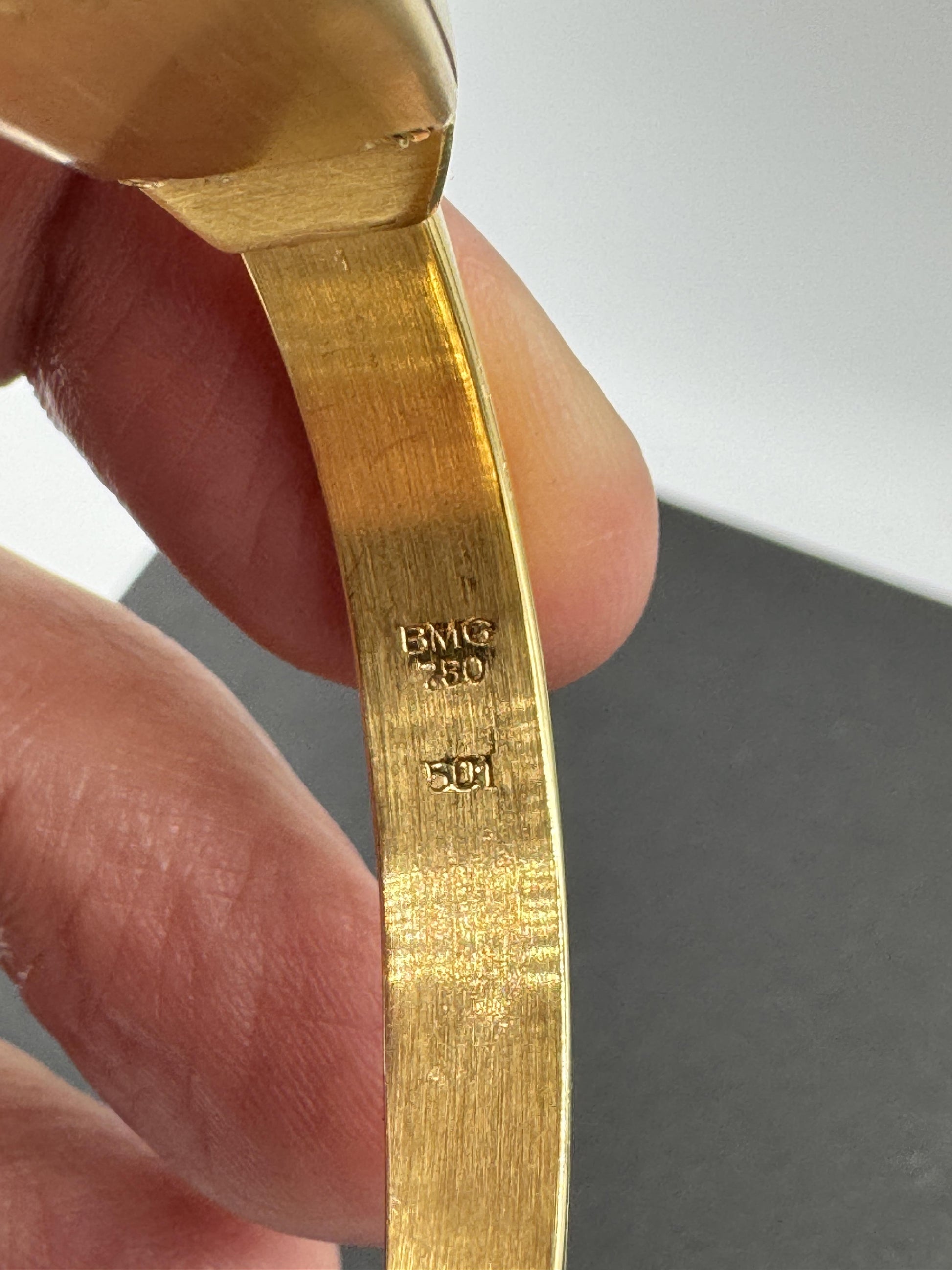 Rare Baume Mercier 18k Gold Quartz Bangle expandable Watch